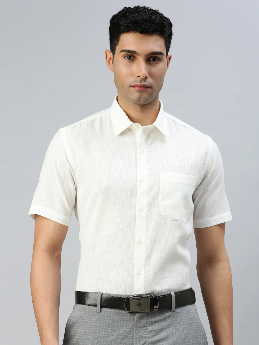 Men Cotton Rich Shirt Cream Celebrity 2 - Image 2