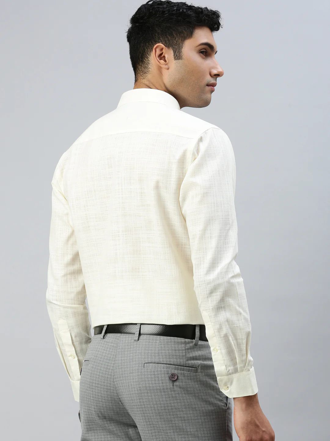 Men Cotton Rich Shirt Cream Celebrity - Image 5