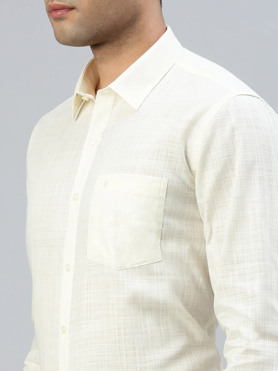 Men Cotton Rich Shirt Cream Celebrity - Image 6