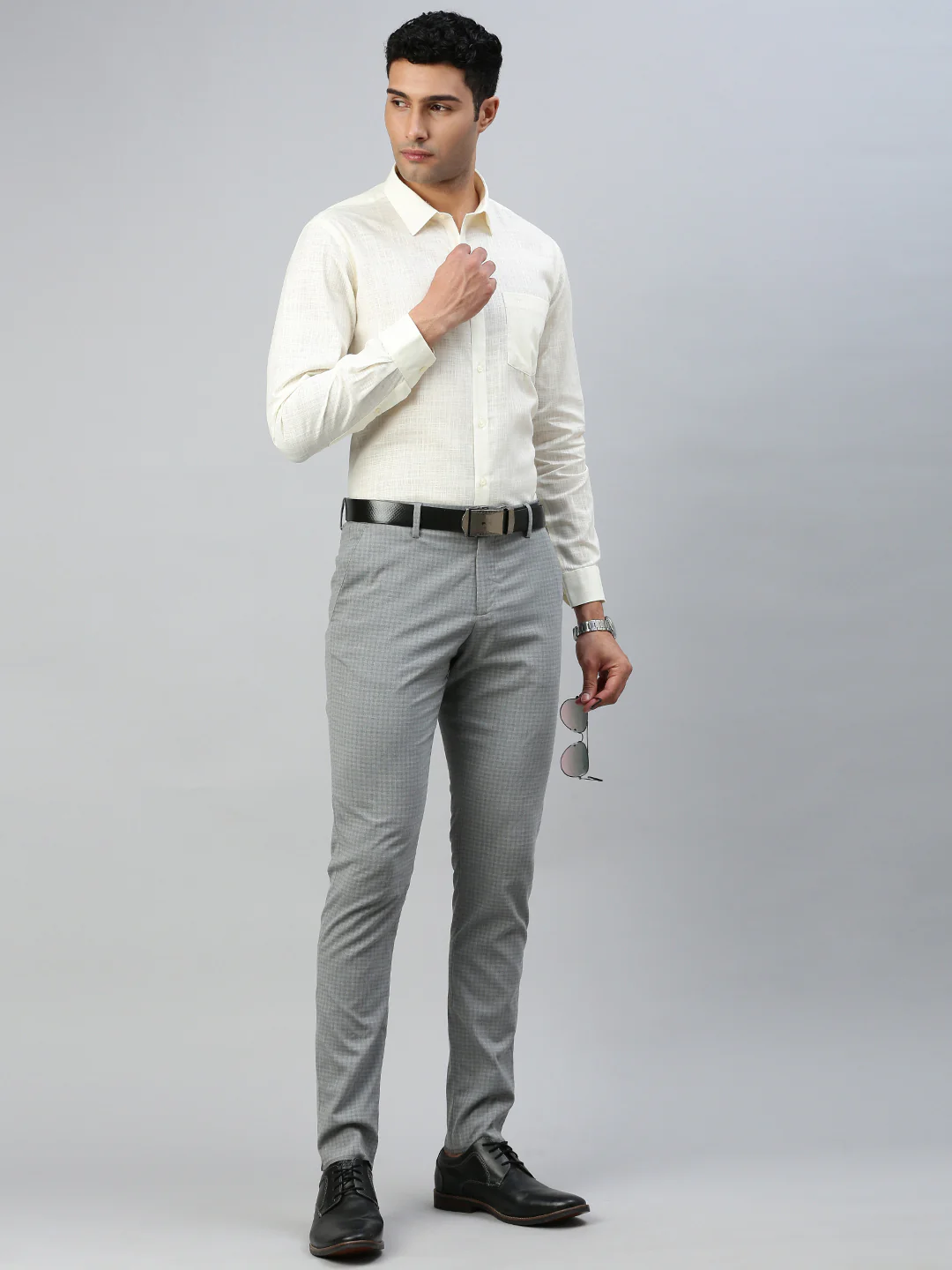Men Cotton Rich Shirt Cream Celebrity - Image 7