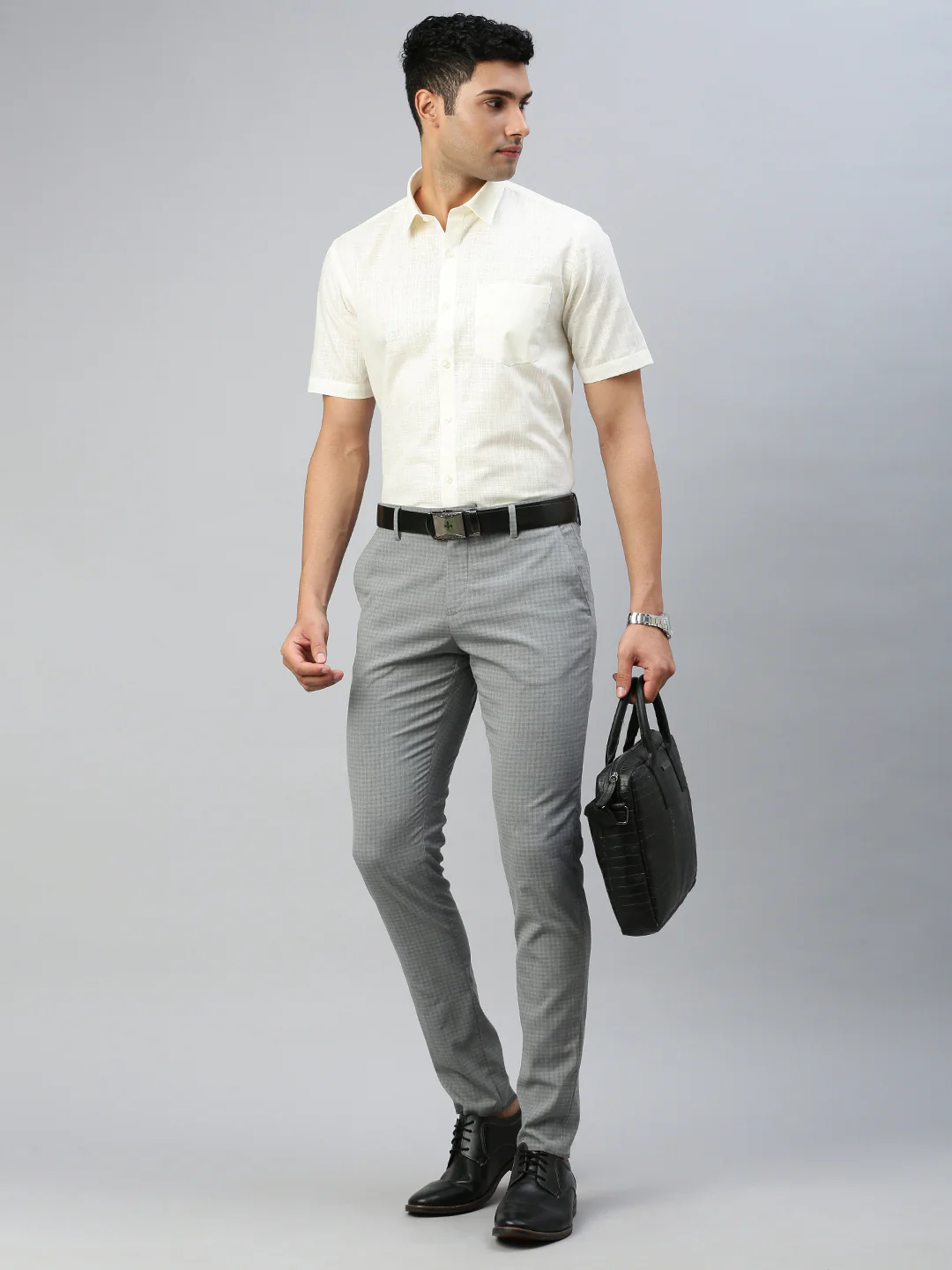 Men Cotton Rich Shirt Cream Celebrity - Image 8