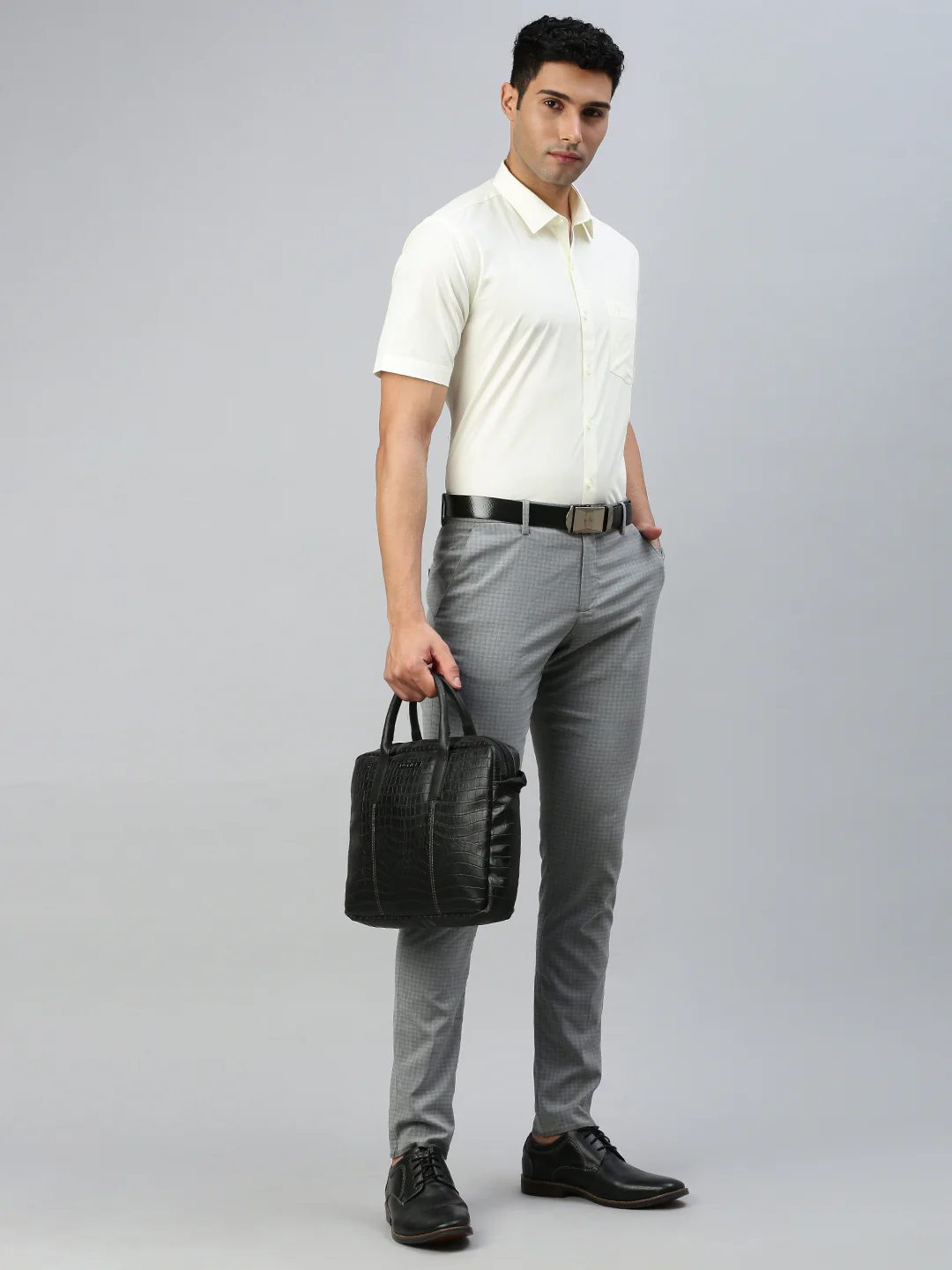 Men Cotton Rich Shirt Cream Mangalyam - Image 6
