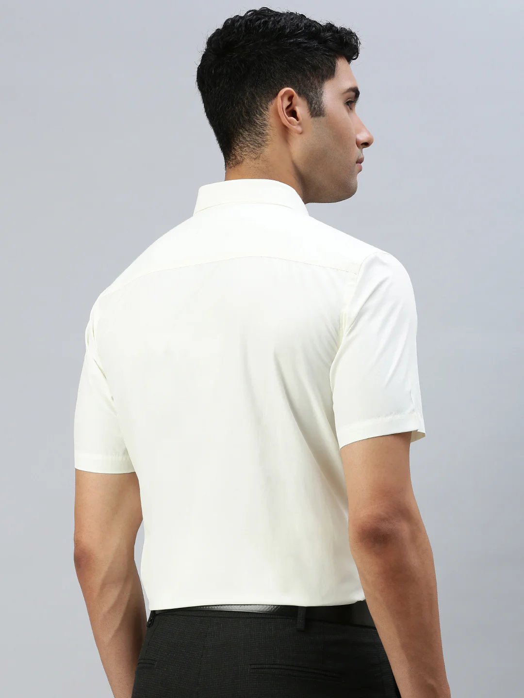 Men Cotton Rich Shirt Cream Vivaham - Image 4