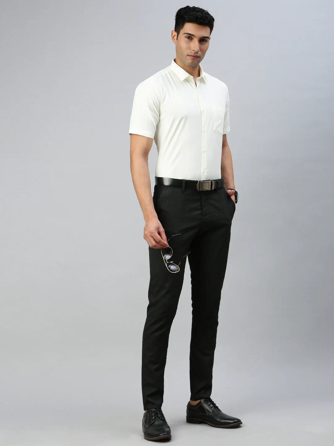 Men Cotton Rich Shirt Cream Vivaham - Image 7