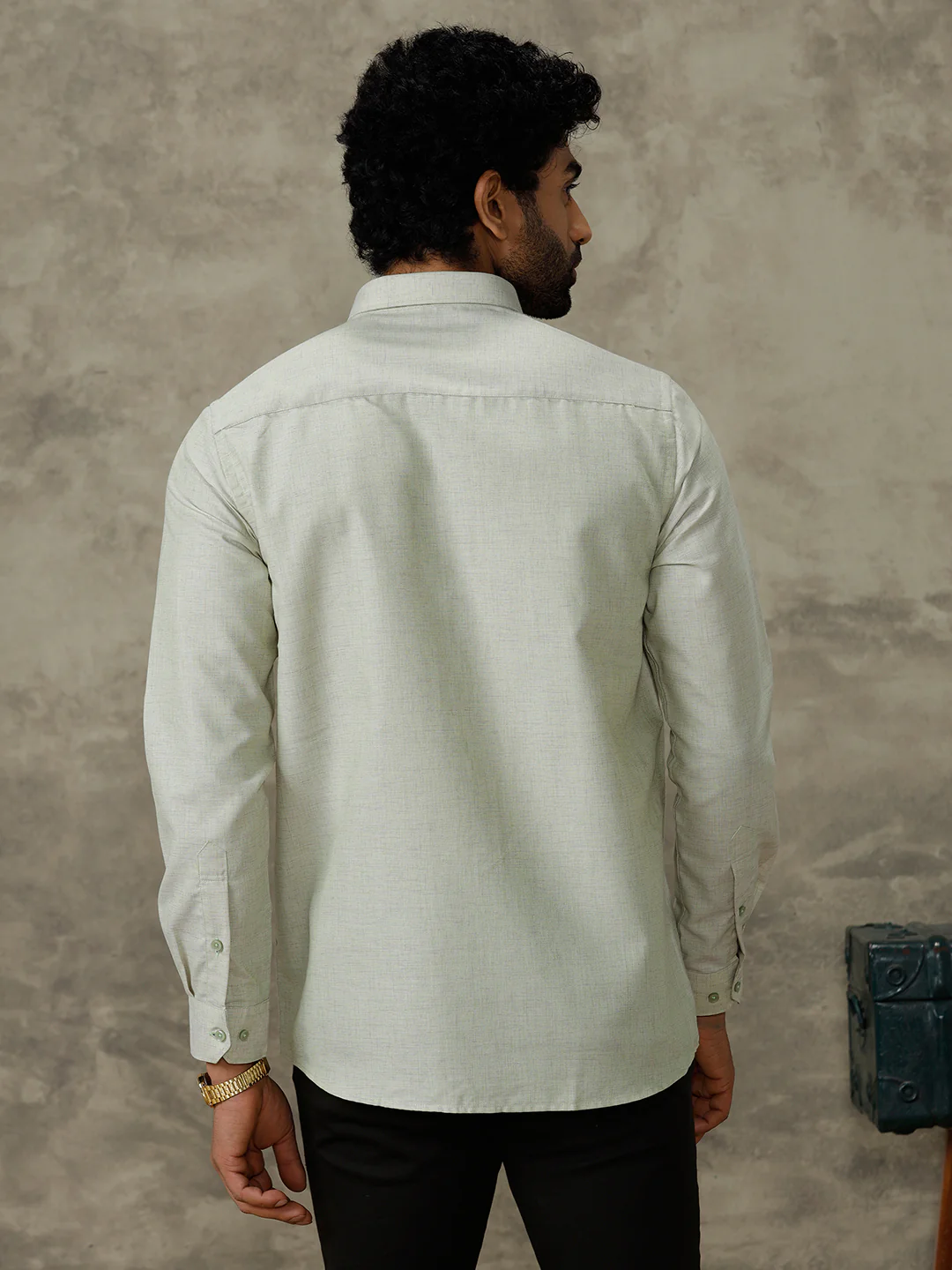 Men Cotton Rich Shirt Green Trendy 8 YH1 - Image 7