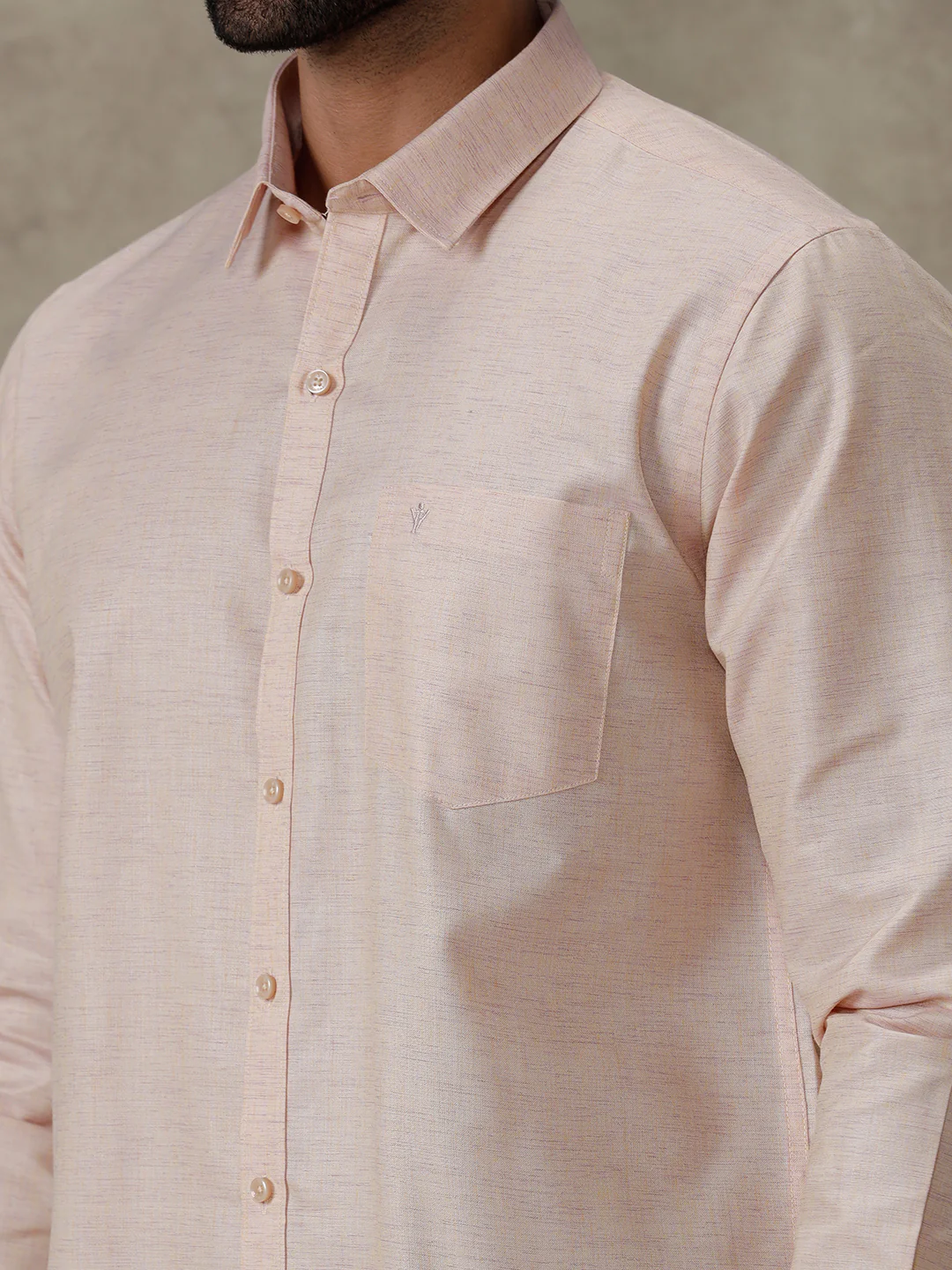 Men Cotton Rich Shirt Light Brown Trendy 8 YH3 - Image 6