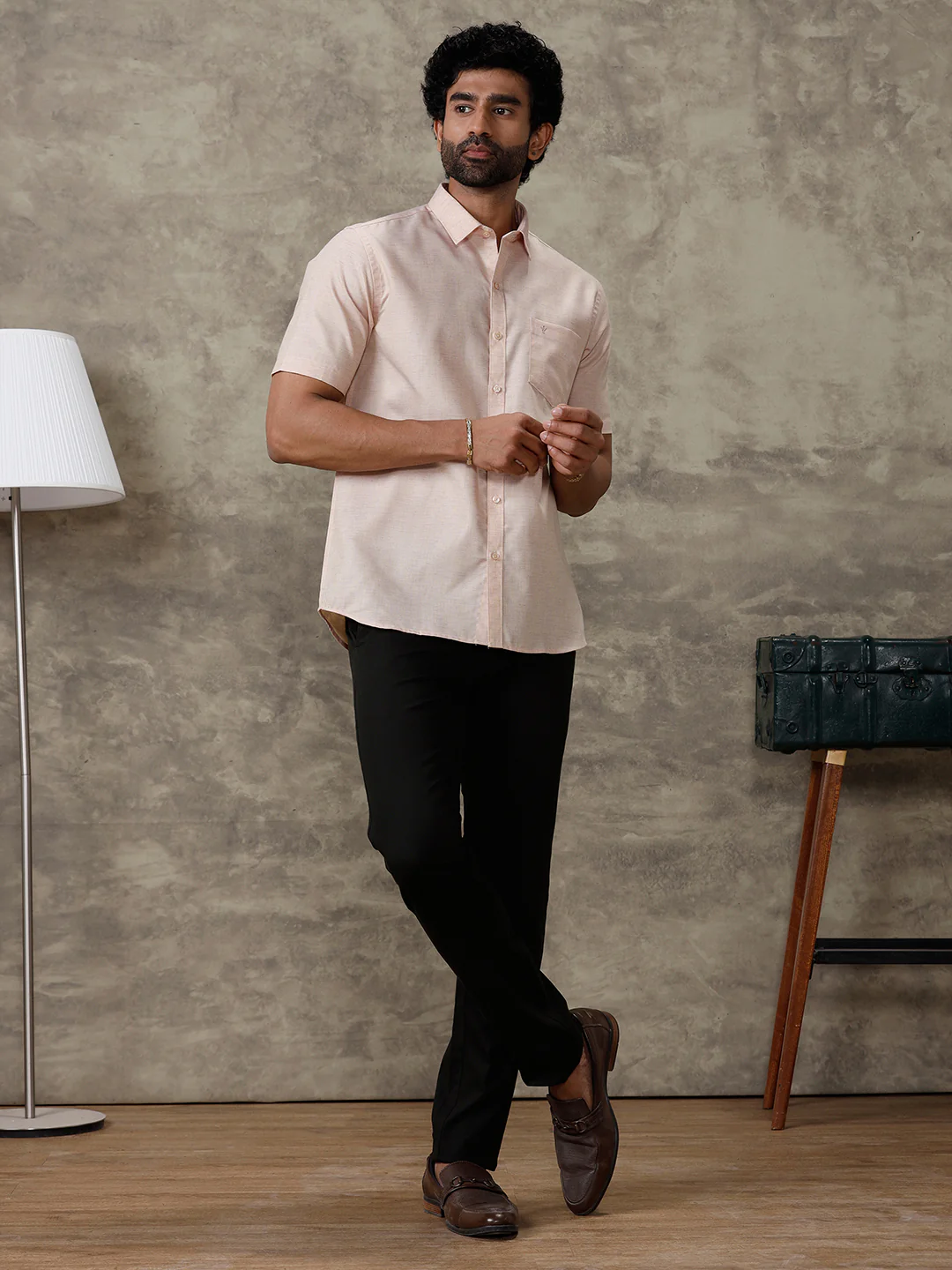 Men Cotton Rich Shirt Light Brown Trendy 8 YH3 - Image 7