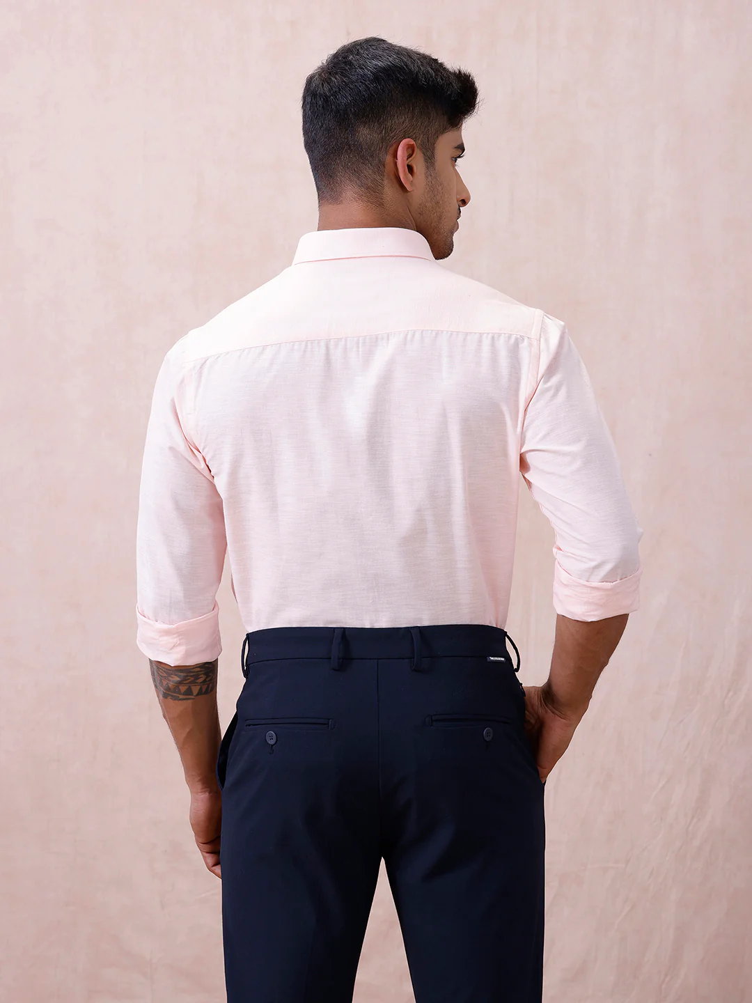 Men Cotton Rich Shirt LT Pinky Orange T64 ANT2 - Image 6
