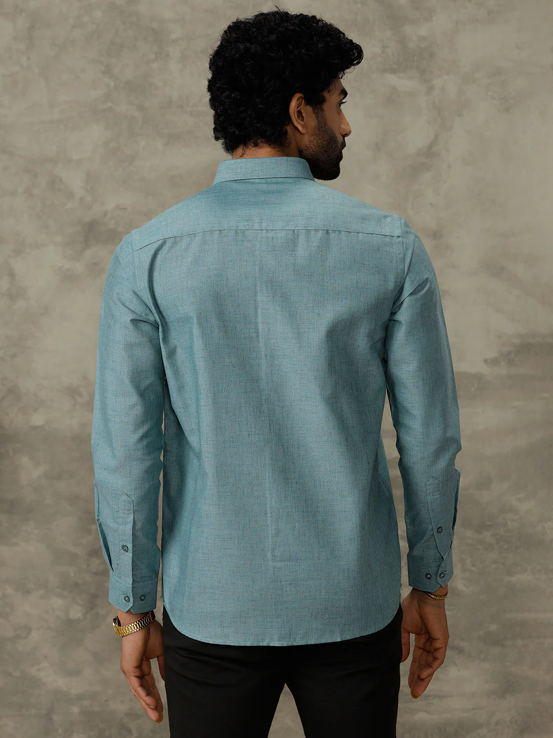 Men Cotton Rich Shirt Pine Green Trendy 8 YH5 - Image 5