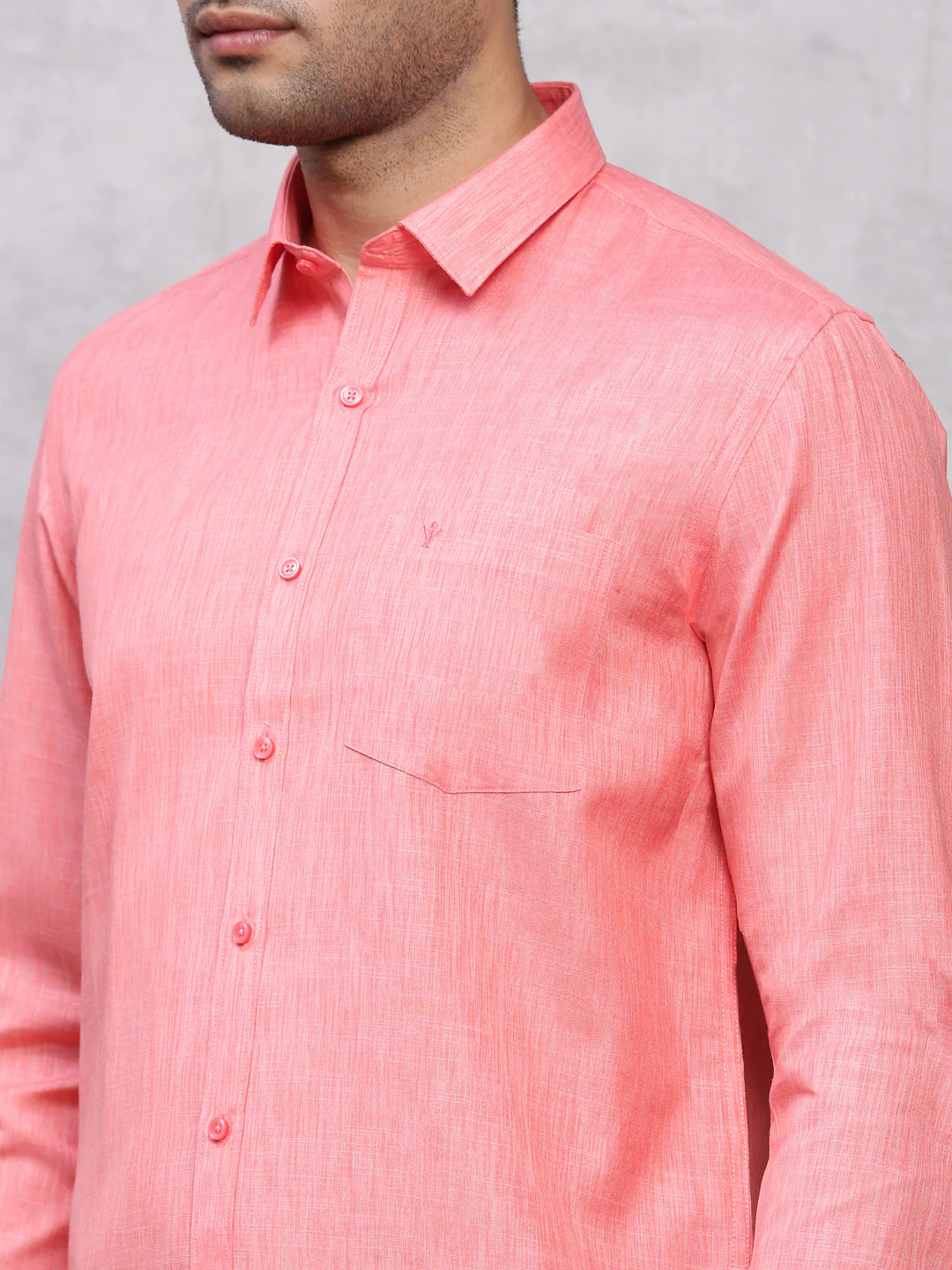 Men Cotton Rich Shirt Pink T12 CK5 - Image 8