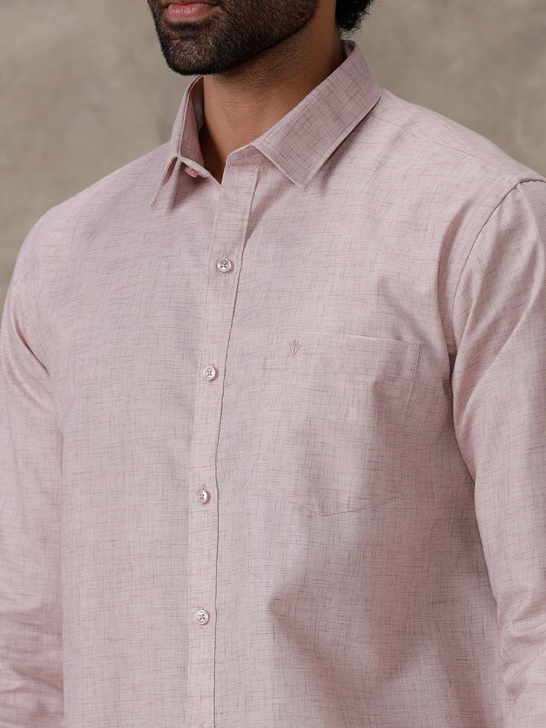 Men Cotton Rich Shirt Pinky Brown Trendy 8 YH7 - Image 5