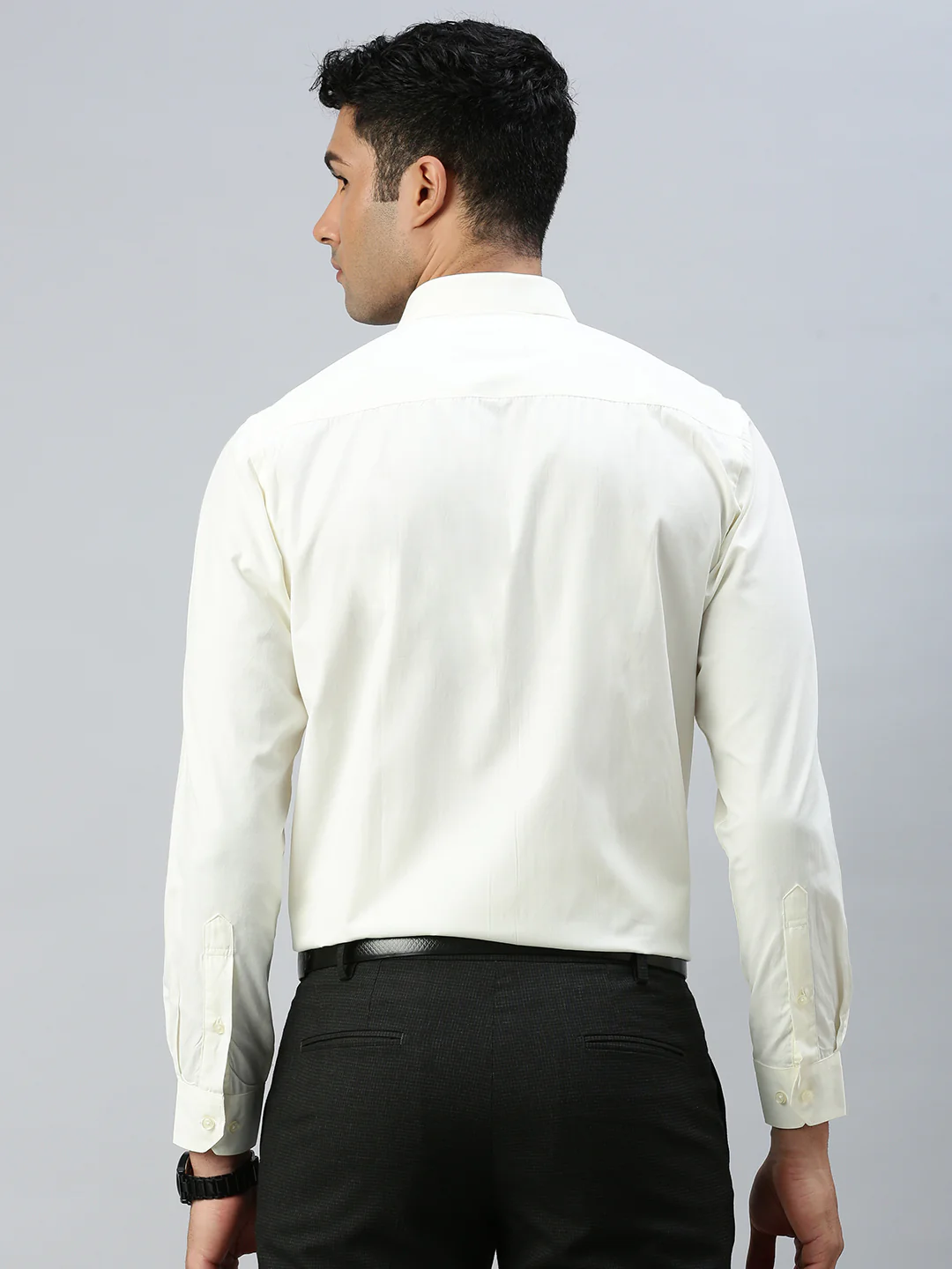 Men Cotton Rich Cream Full Sleeves Shirt Combo (2 Pcs Pack) - Image 5
