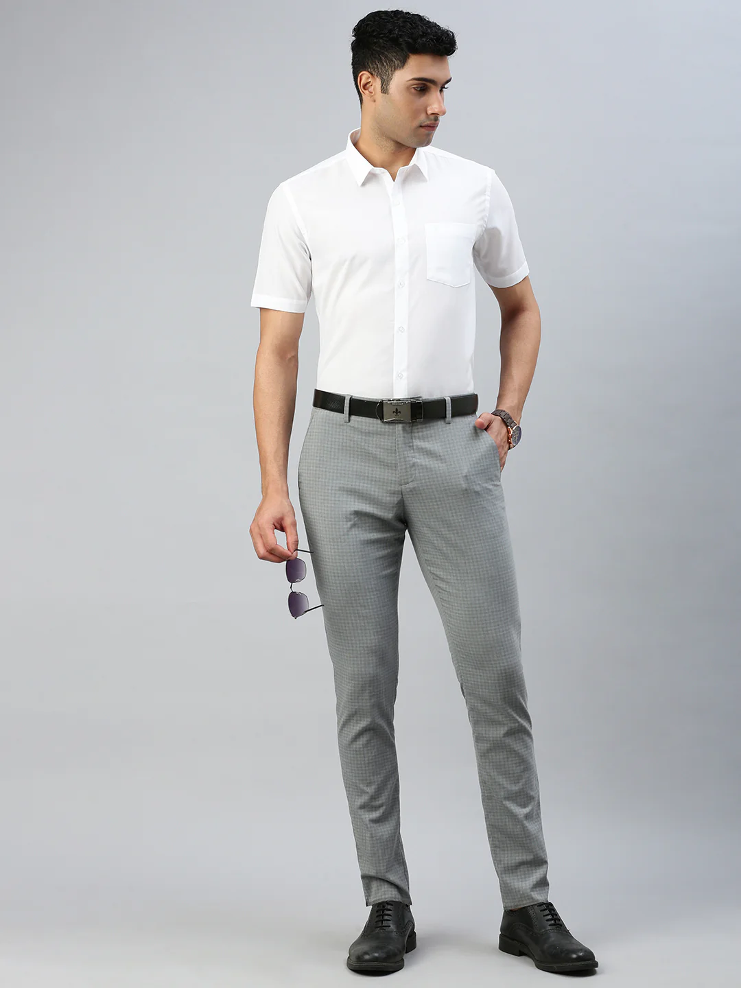 Men Cotton Rich White & Cream Half Sleeves Shirt Combo (2 Pcs Pack) - Image 7