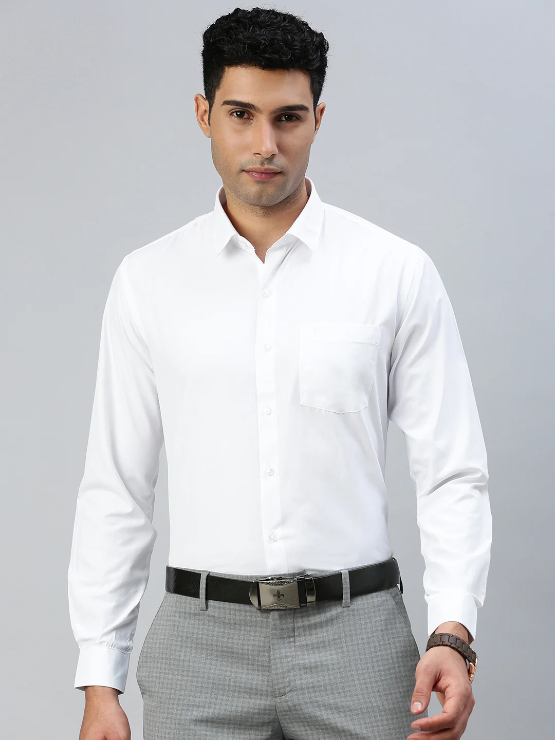 Men Cotton Rich White Full Sleeves Shirt Wewin (2 Pcs Pack) - Image 3
