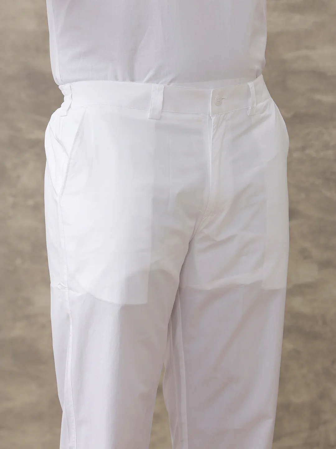 Men Cotton White By Pant - Image 5