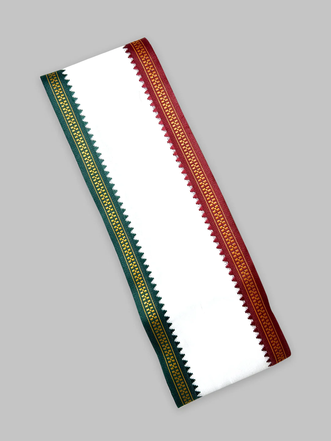 Men Angavastram Towel White Arasan - Image 4