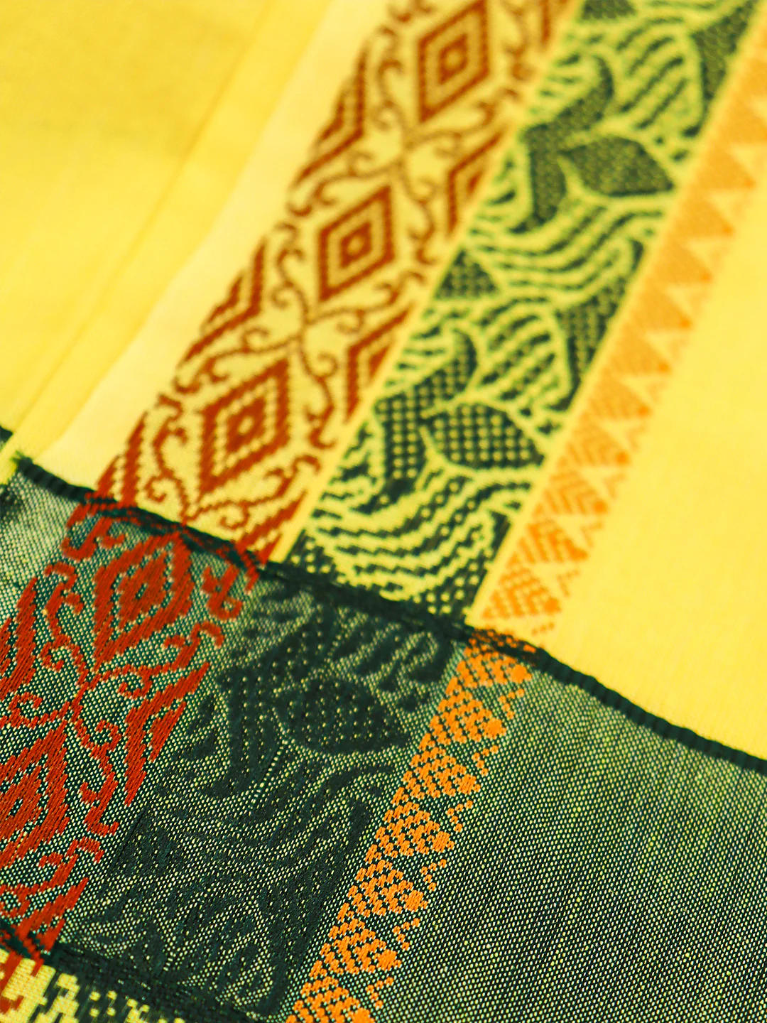 Men Cotton Yellow Towel with Fancy Border 6422 - Image 3