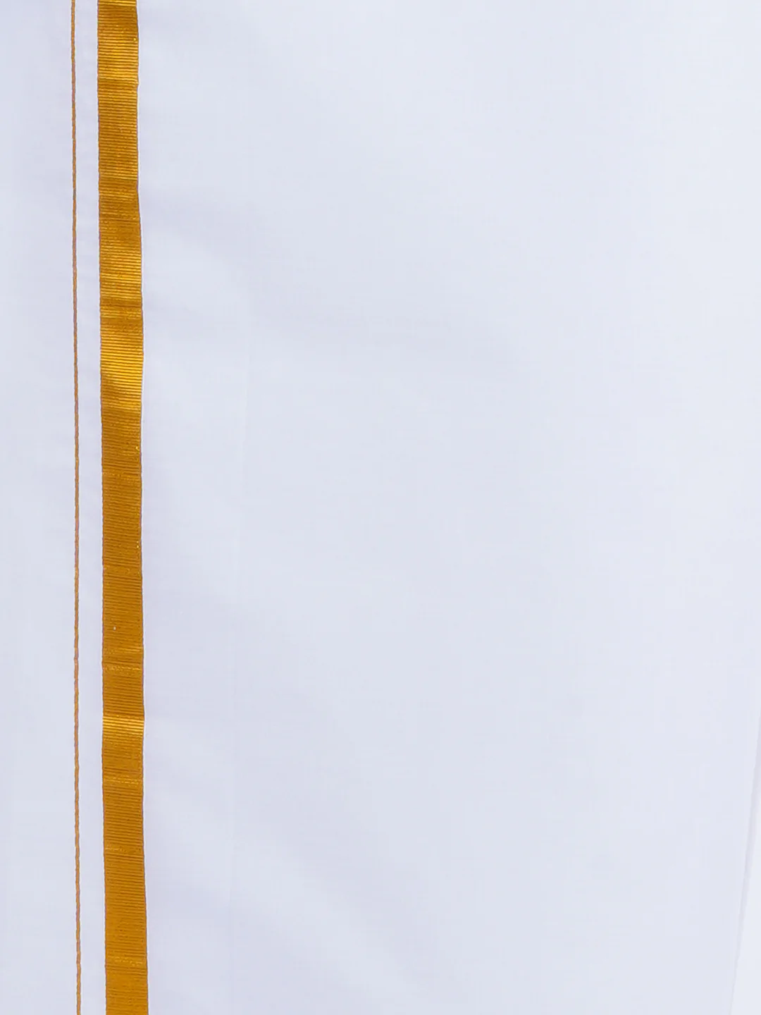 Men Dark Grey Half Sleeves Shirt with 1/2" Inch Gold Jari Border Single Layer Dhoti Combo - Image 4