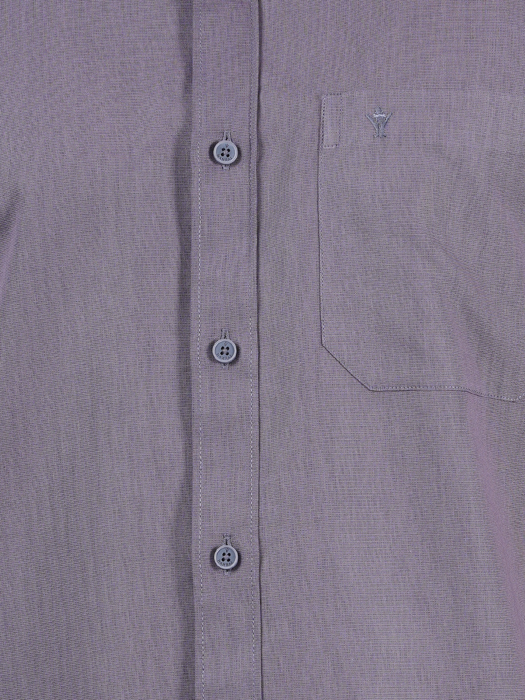 Men Dark Grey Half Sleeves Shirt with 1/2" Inch Gold Jari Border Single Layer Dhoti Combo - Image 5