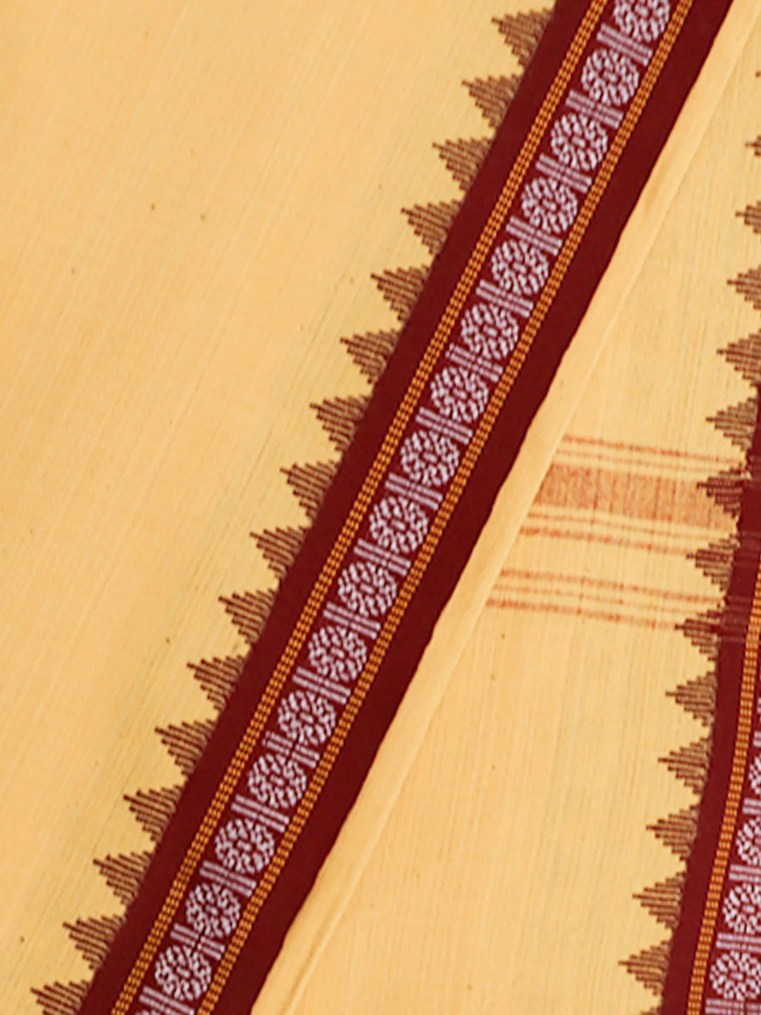 Men Fancy Border Angavastram Towel Biscuit Sandal - Image 3