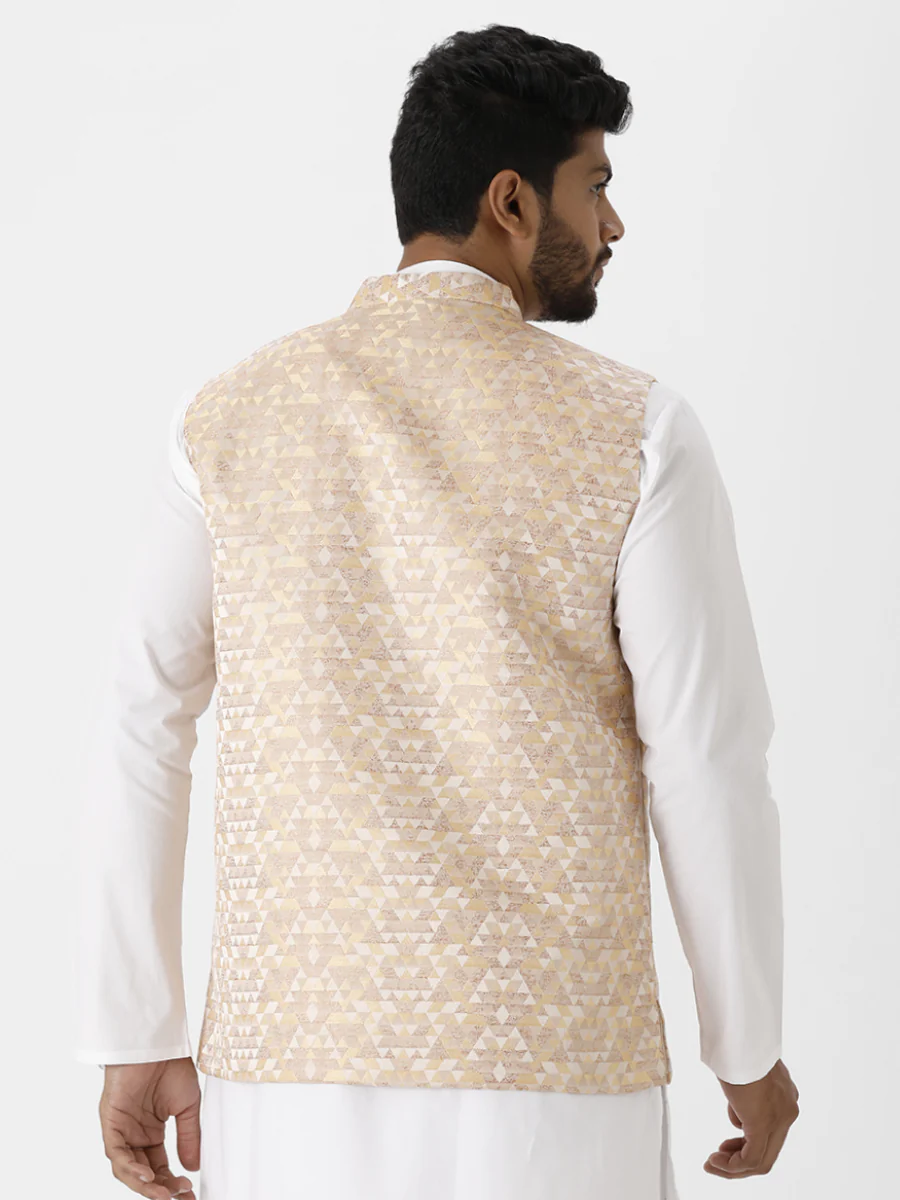 Men Fancy Embossed Ethnic Jacket Sandal - Image 4