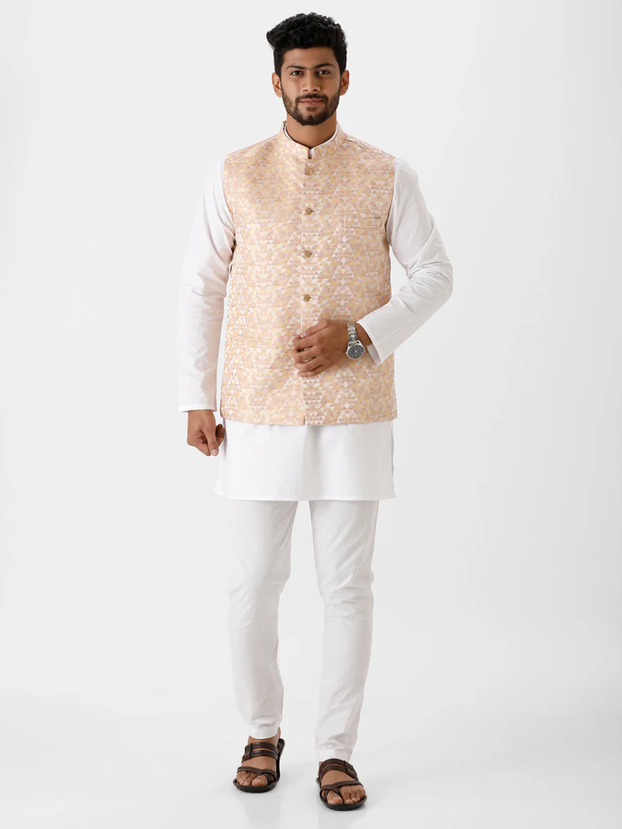 Men Fancy Embossed Ethnic Jacket Sandal - Image 5