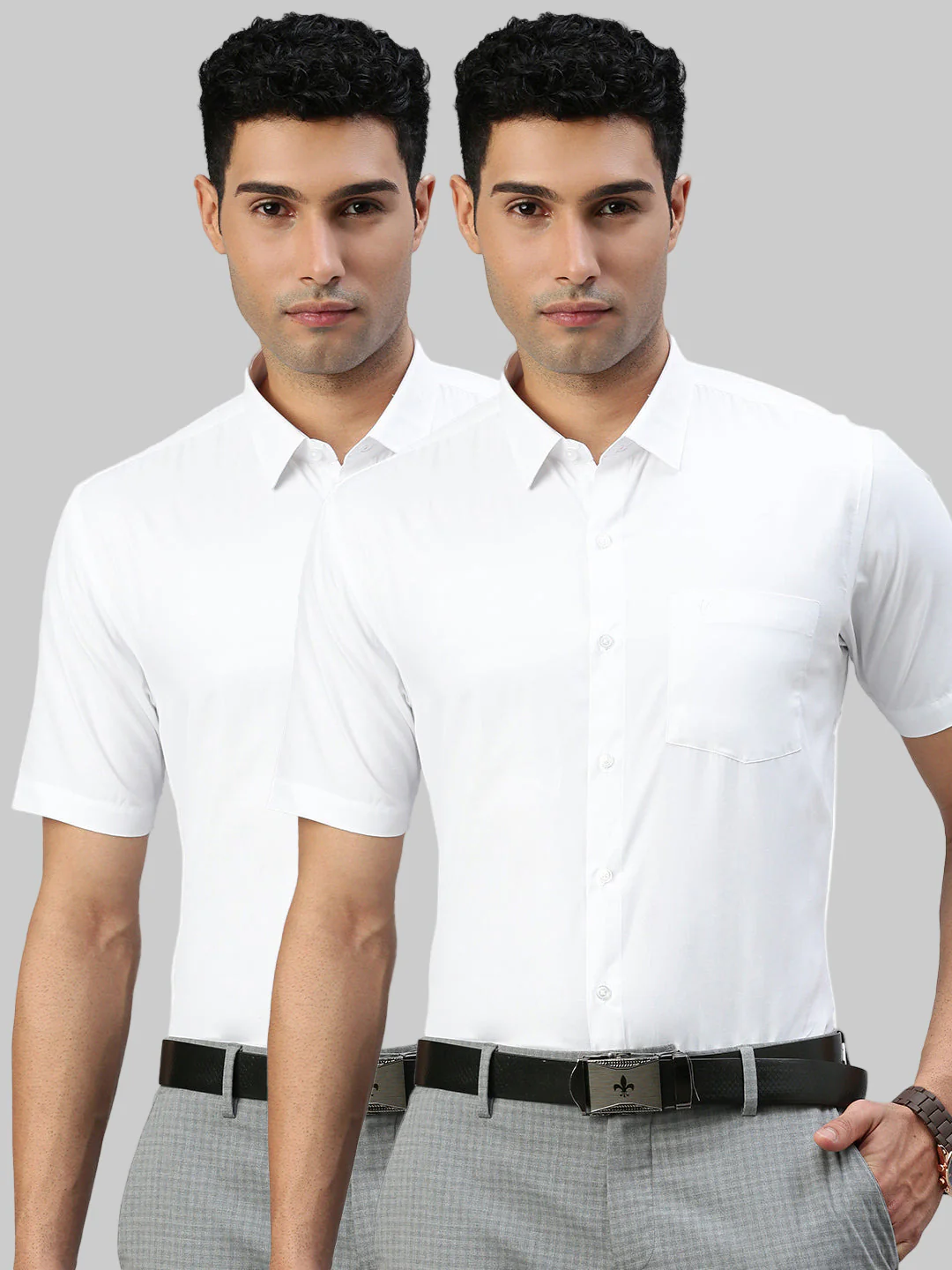 Men Formal White Shirt 2 Pcs Combo - Image 2