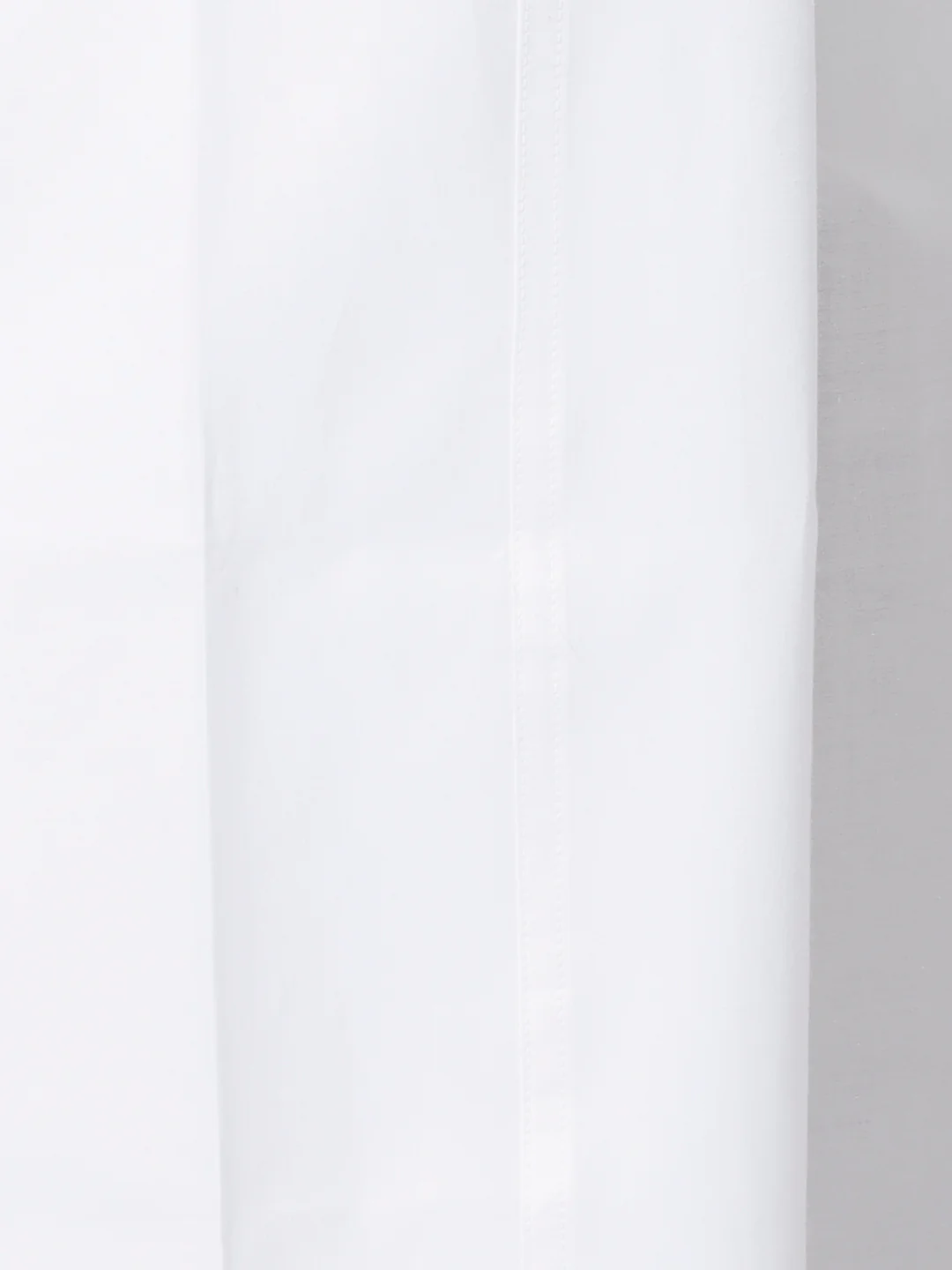 Men Full Sleeves White Medium Length Kurta with Stitched Prayer Dhoti Combo - Image 3
