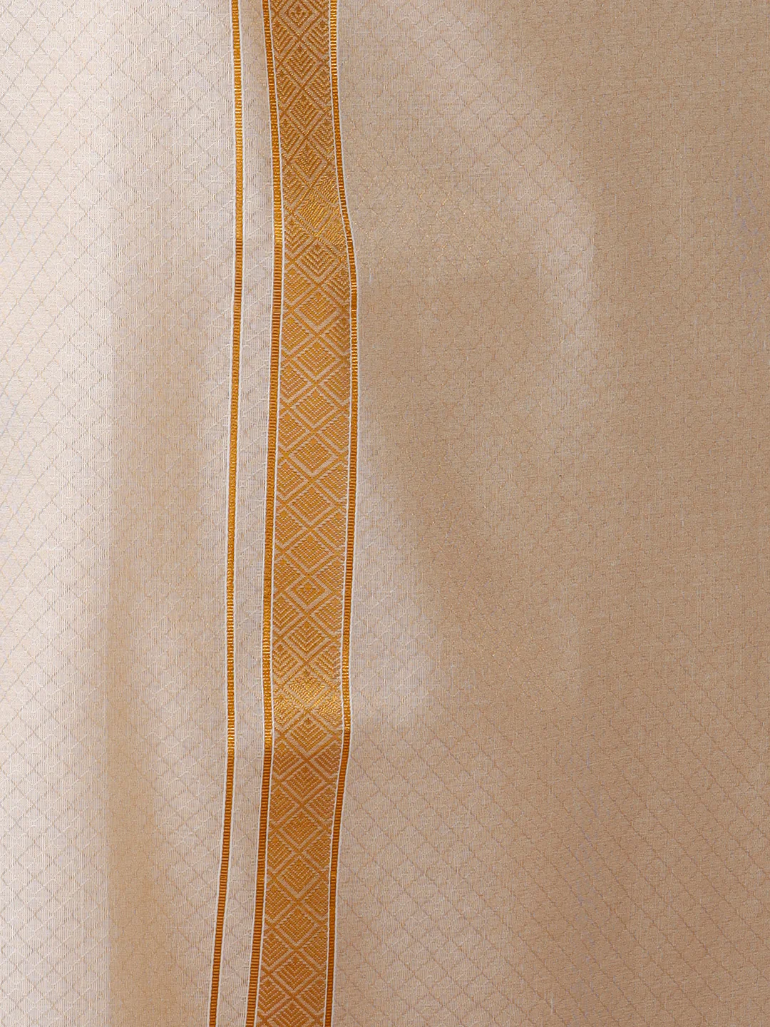 Men Gold Tissue Jacquard Full Sleeves Shirt with Matching Dhoti Set GD13 - Image 6