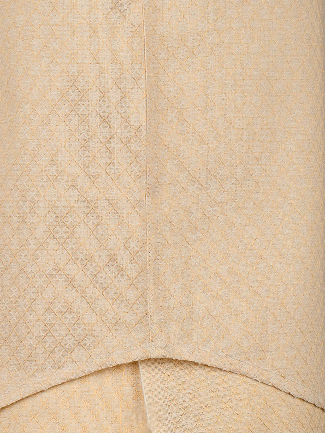 Men Gold Tissue Jacquard Half Sleeves Shirt with Matching Dhoti Set GD13 - Image 4