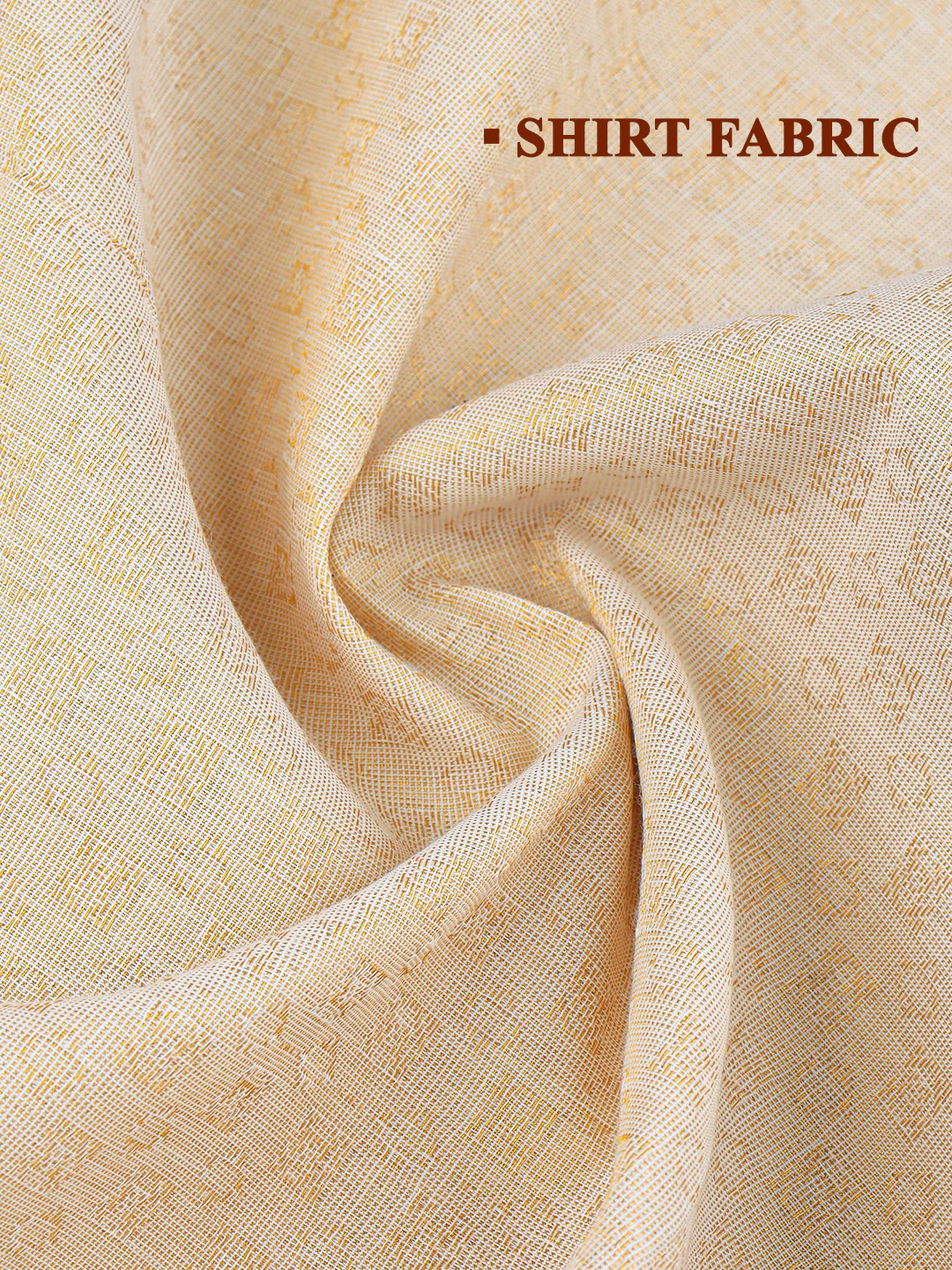 Men Gold Tissue Jacquard Shirting & Dhoti Set Celebrity Elegant CEG01 - Image 3