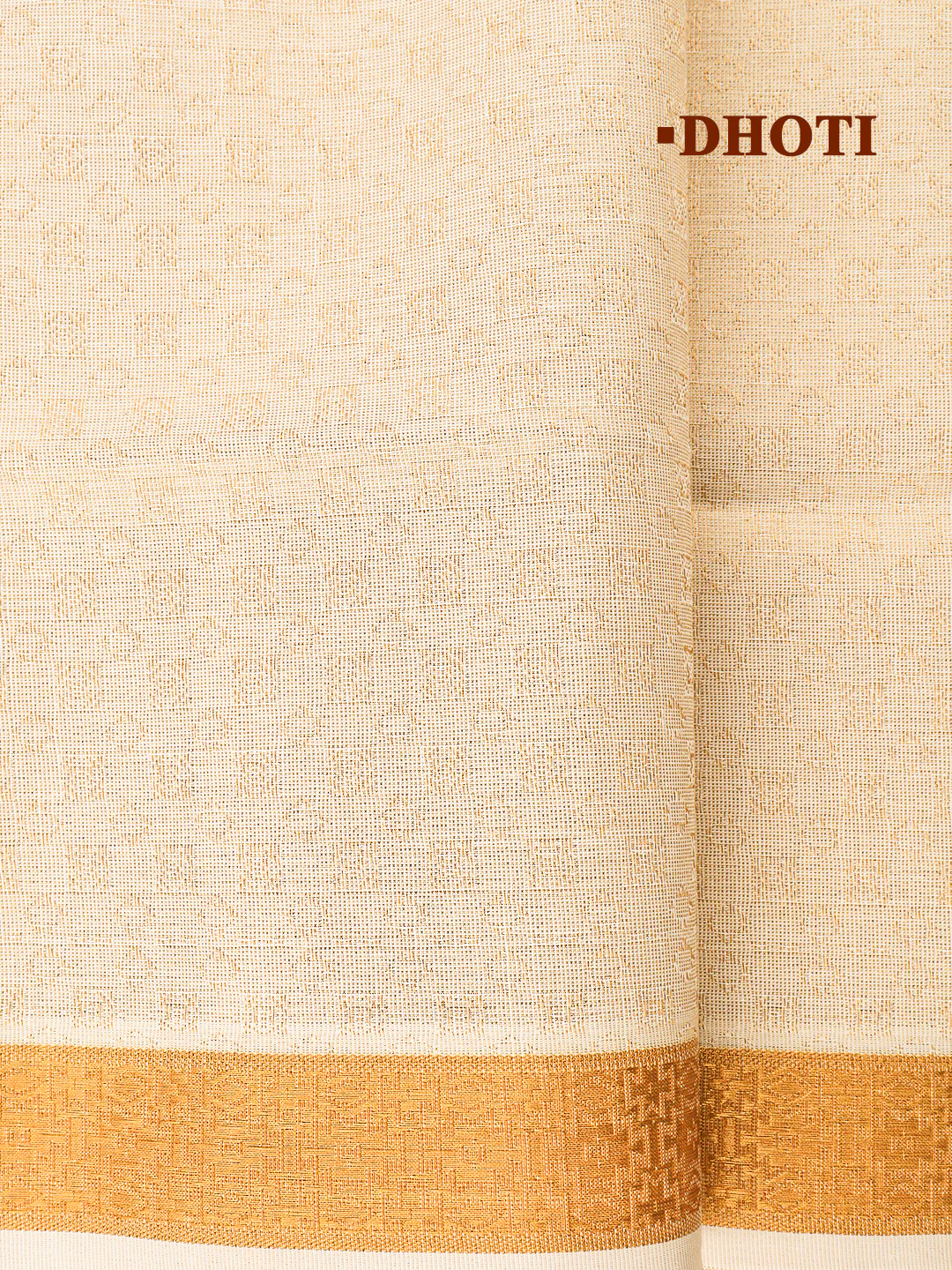 Men Gold Tissue Jacquard Shirting & Dhoti Set Celebrity Elegant CEG01 - Image 5