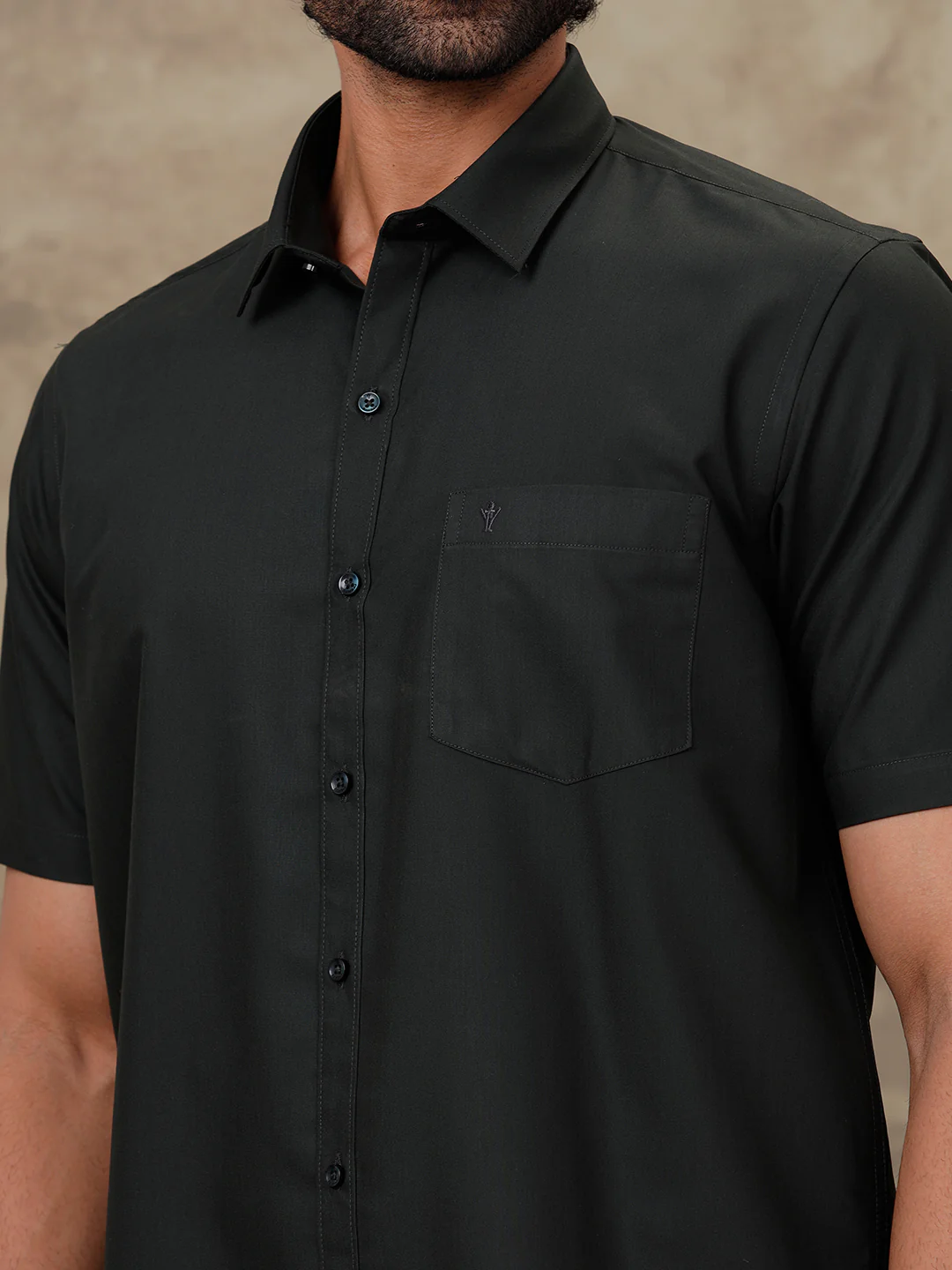 Men Green Waterlo Shirt With Matching Border Dhoti Set Trendy - Image 3