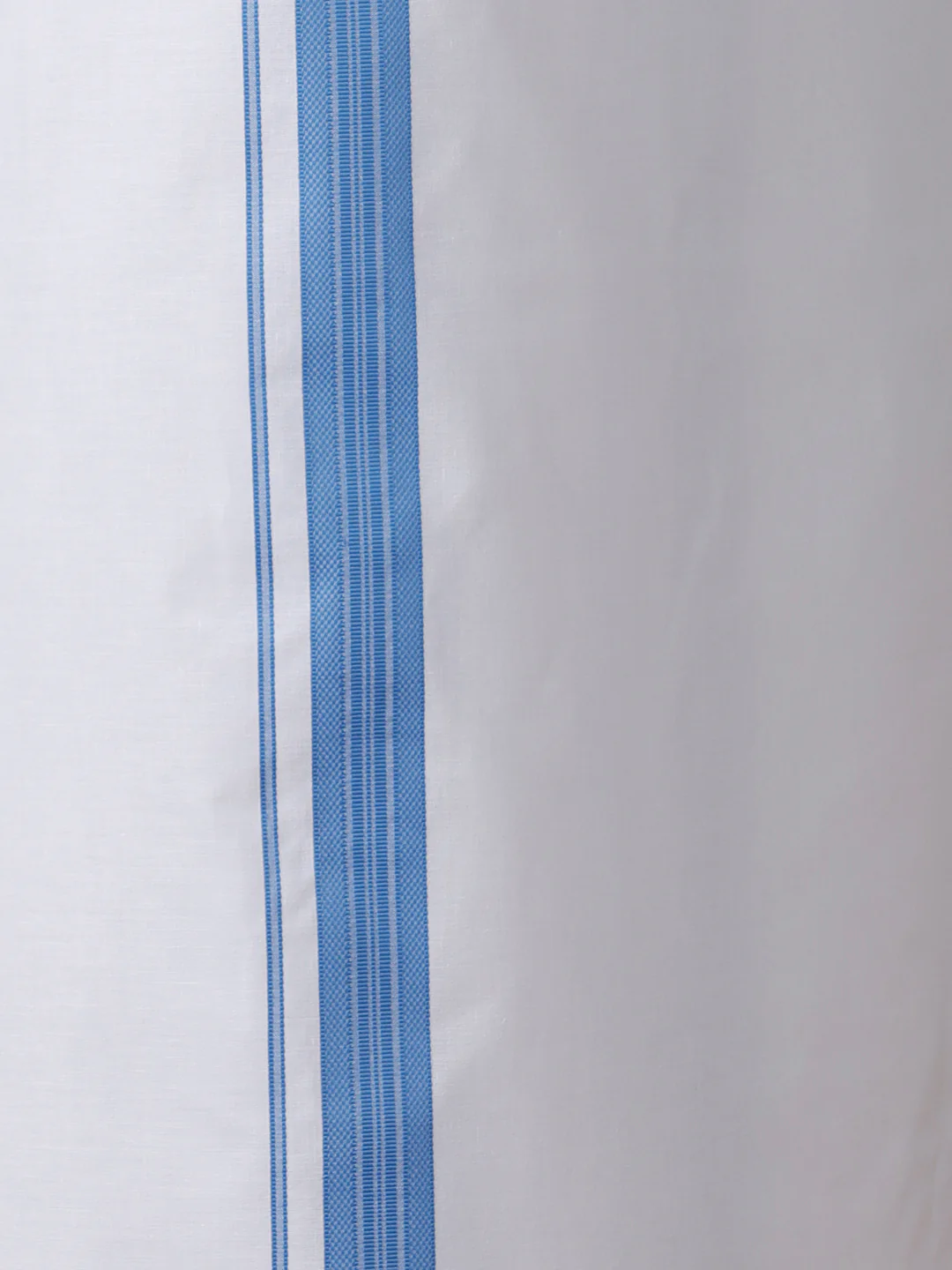 Men Jordy Blue Shirt With Matching Border Dhoti Set Trendy - Image 7