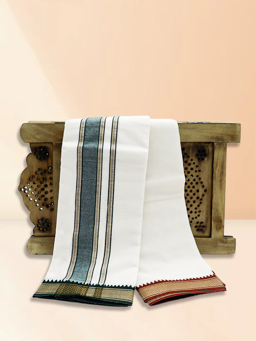 Men Kora Cream Mayilkhan Khan Towel 5K - Image 3