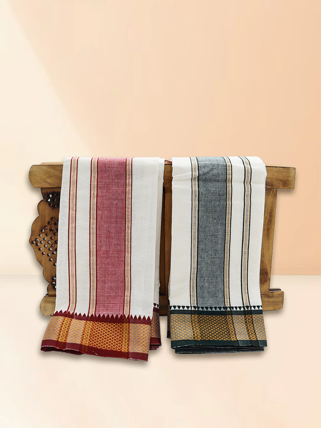 Men Kora Cream Myil Khan Towel 9K - Image 3