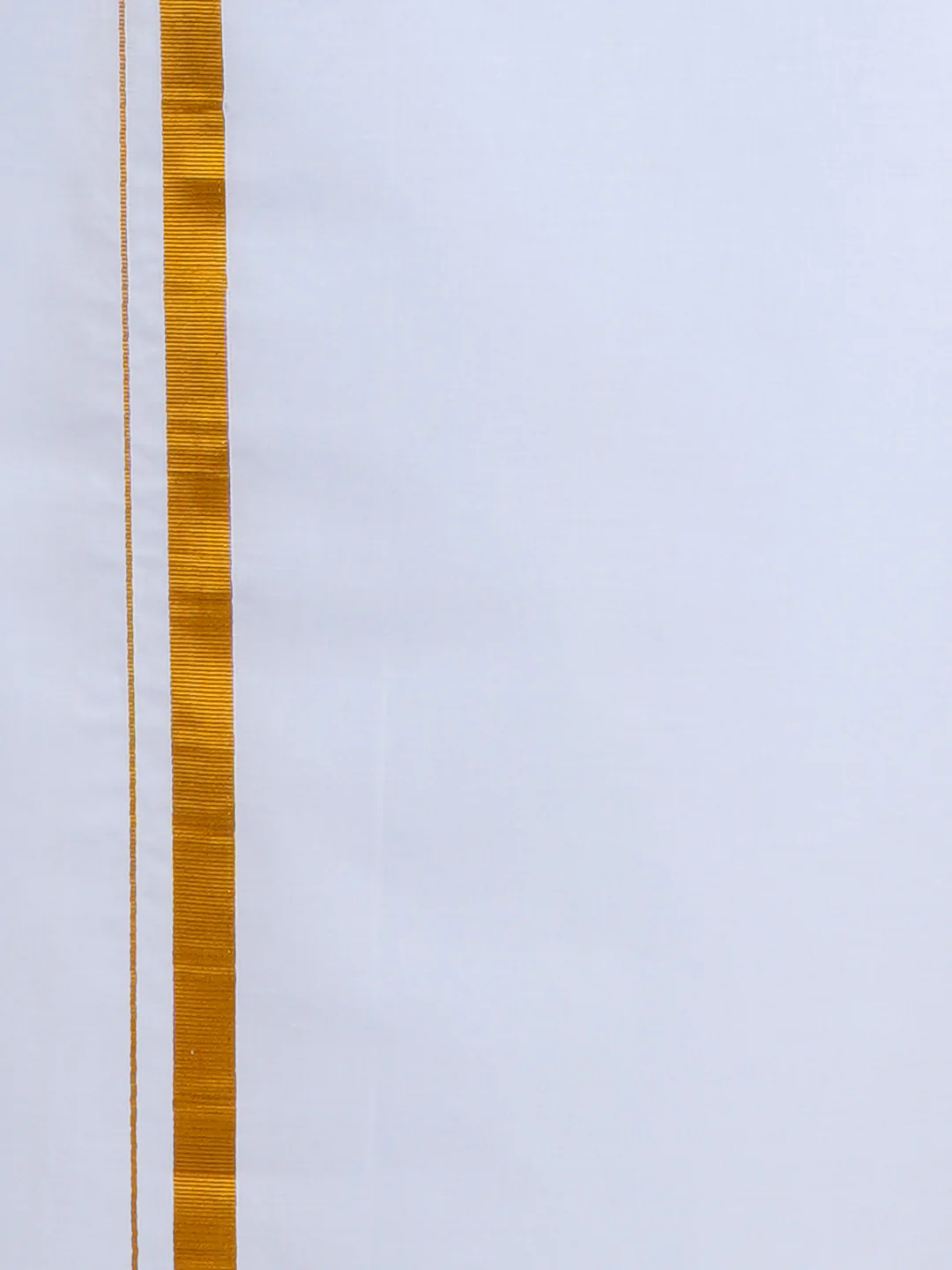 Men Lavender Half Sleeves Shirt with 3/4" Inch Gold Jari Border Single Layer Dhoti Combo - Image 5
