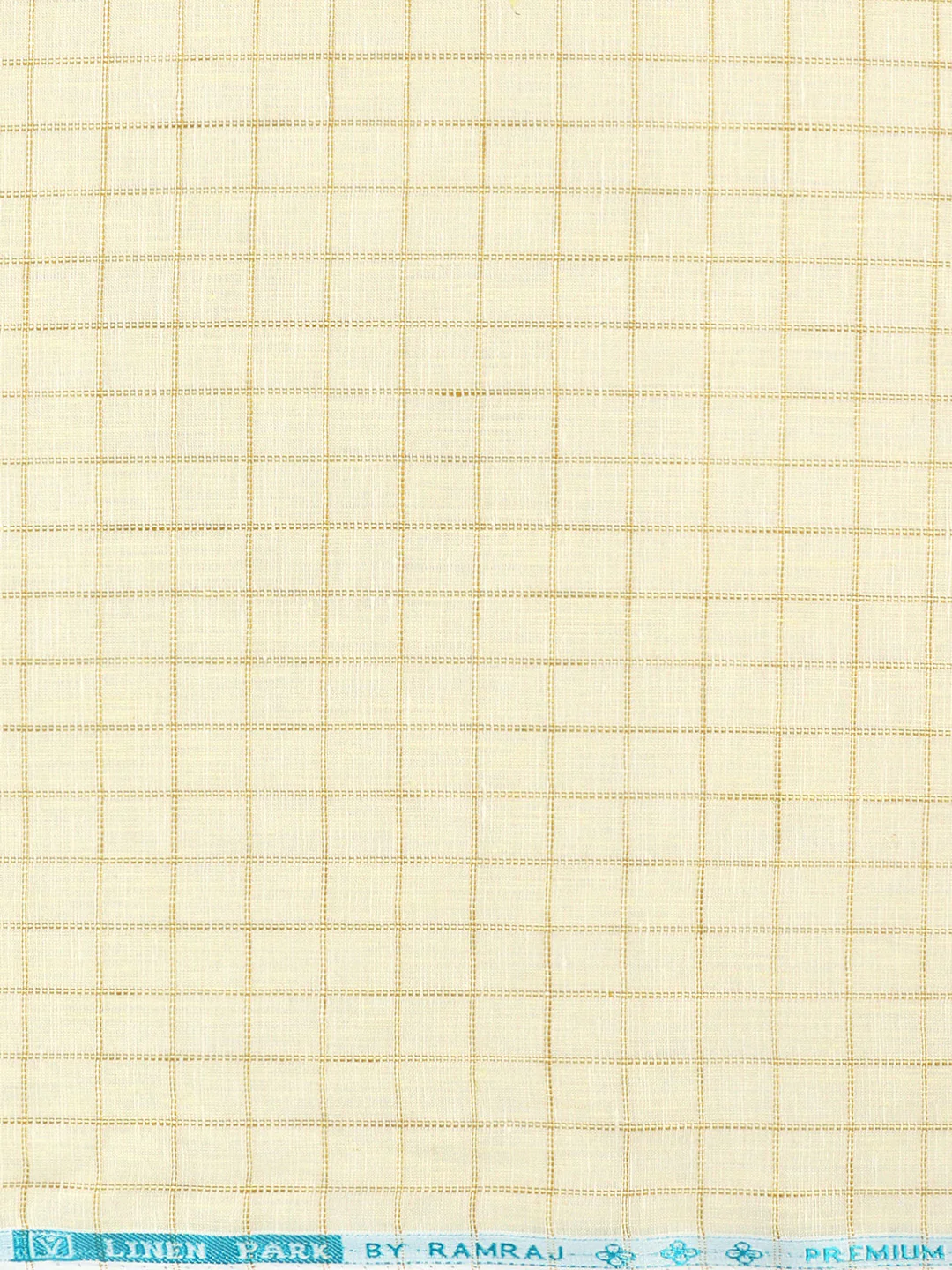 Men Linen Rich Light Yellow Checks Shirt Fabric Prime - Image 3