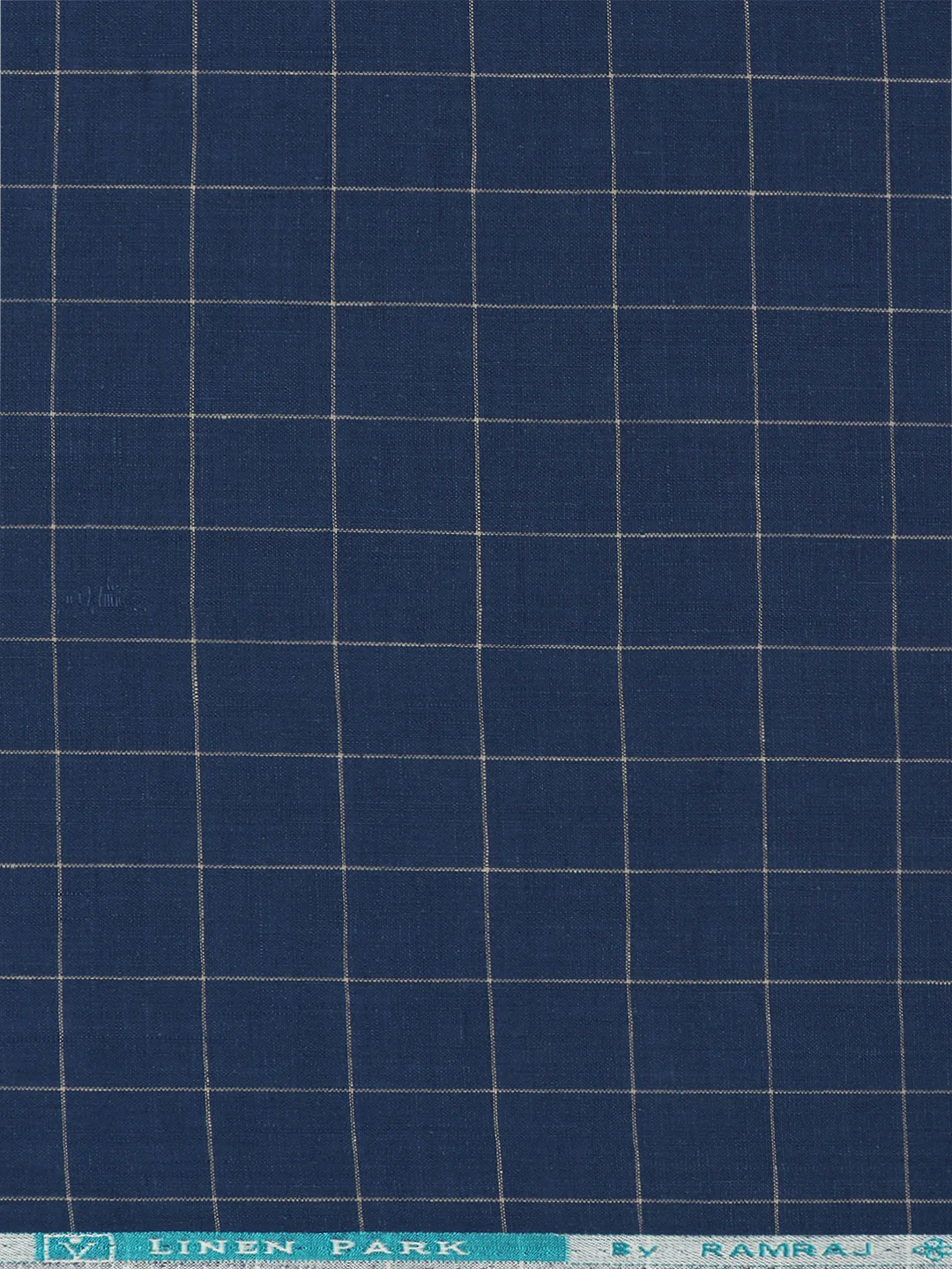 Men Linen Rich Royal Blue Checks Shirt Fabric Prime - Image 3