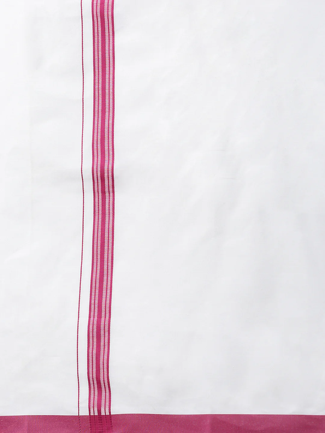 Men Magenta Matching Border Dhoti & Full Sleeves Shirt Set CV2 - Image 7