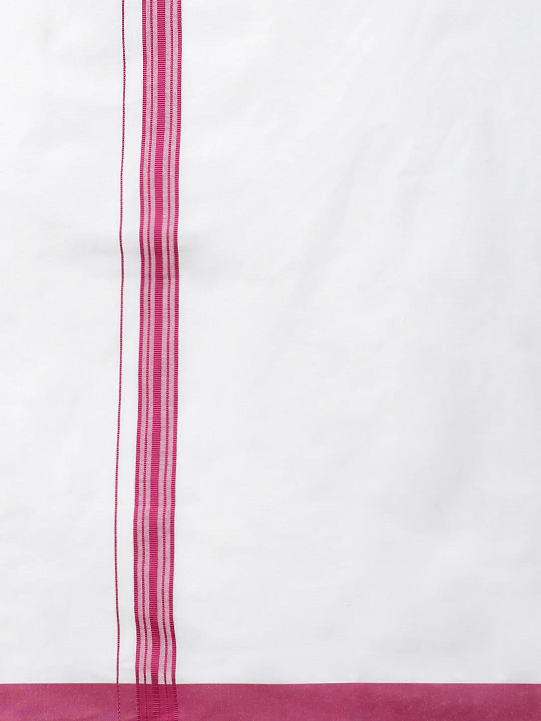 Men Magenta Matching Border Dhoti & Half Sleeves Shirt Set CV2 - Image 7