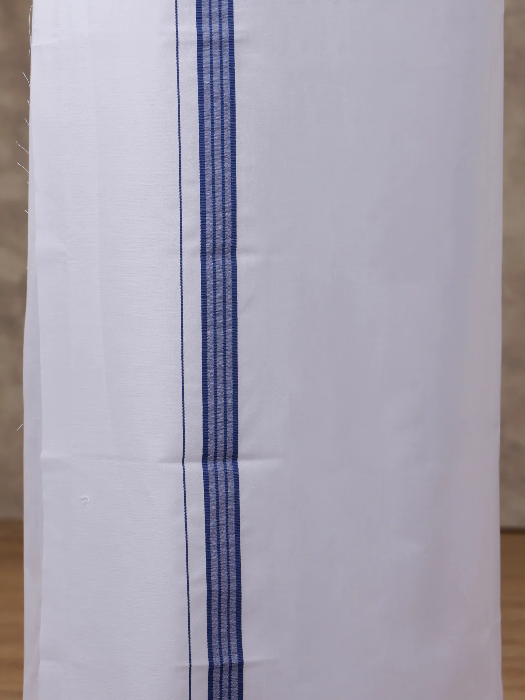 Men Matching Border Dhoti & Full Sleeves Shirt Set Blue C80 - Image 5