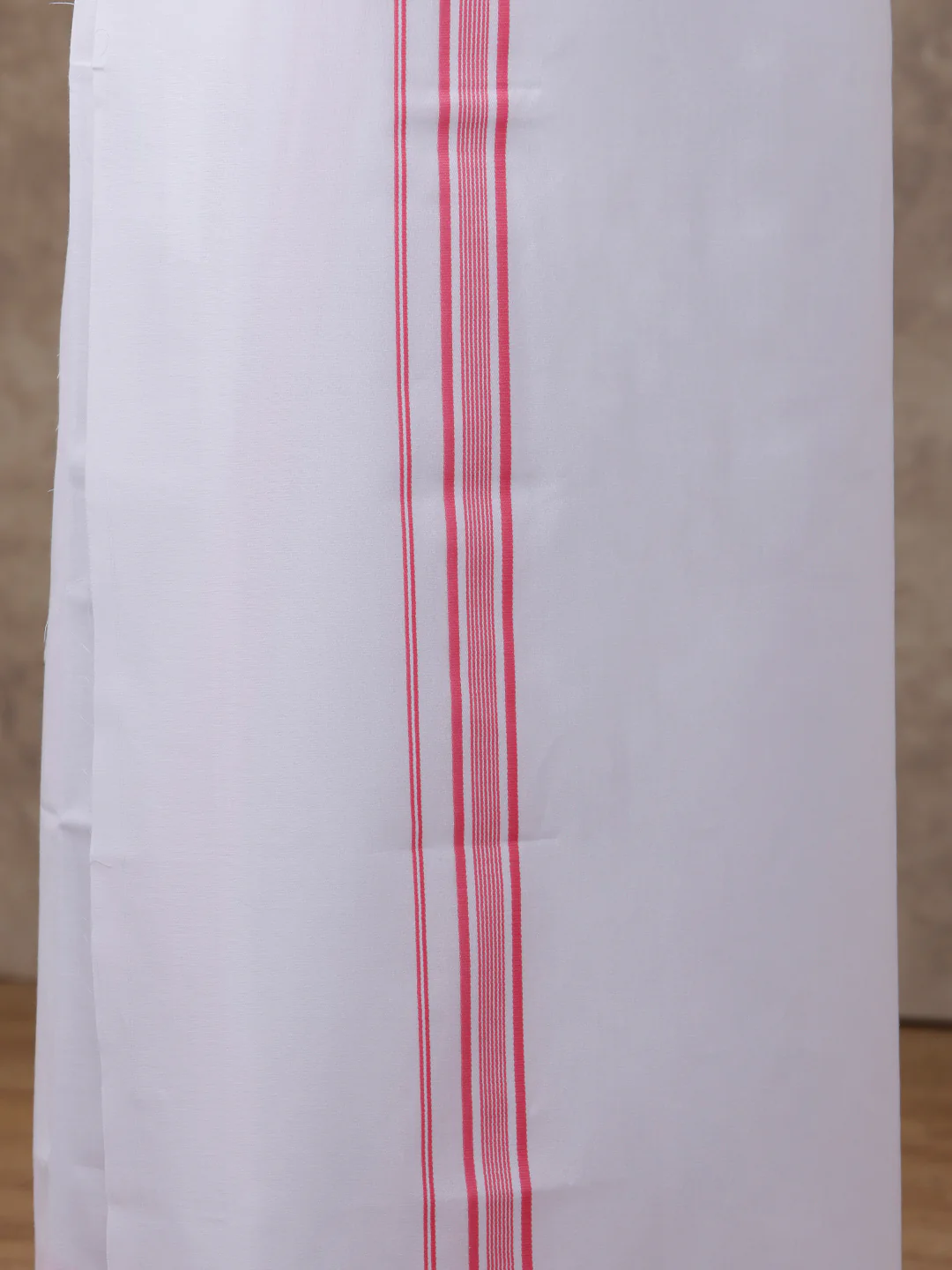 Men Matching Border Dhoti & Full Sleeves Shirt Set Rose C34 - Image 5