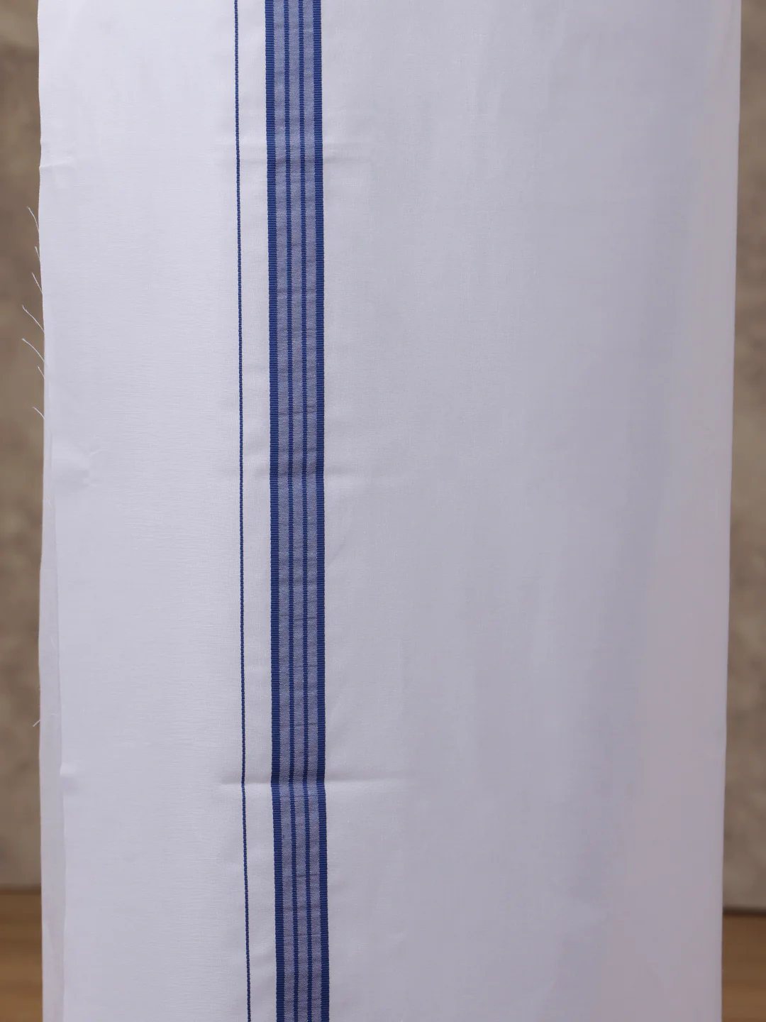 Men Matching Border Dhoti & Half Sleeves Shirt Set Blue C80 - Image 5