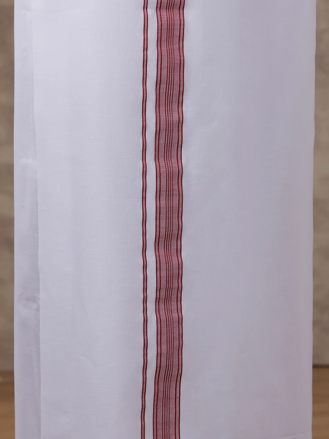 Men Matching Border Dhoti & Half Sleeves Shirt Set Maroon C81 - Image 6