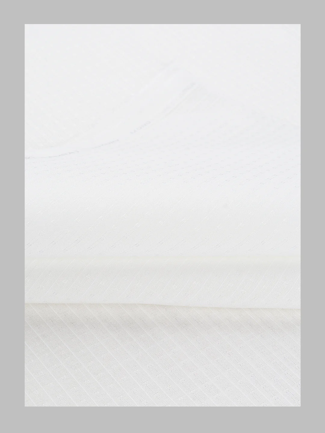 Men Mono Cotton Self Design Shirting White Ideal Dobby 02 - Image 3