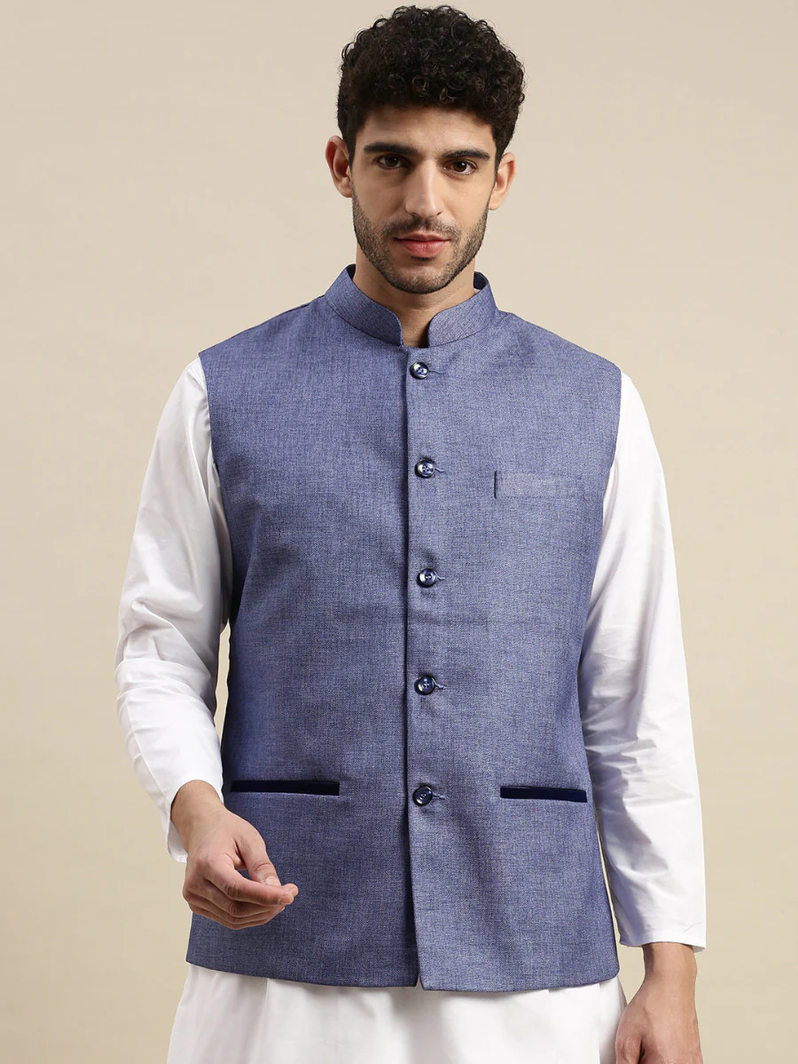 Men Nehru Jacket Blue DB2