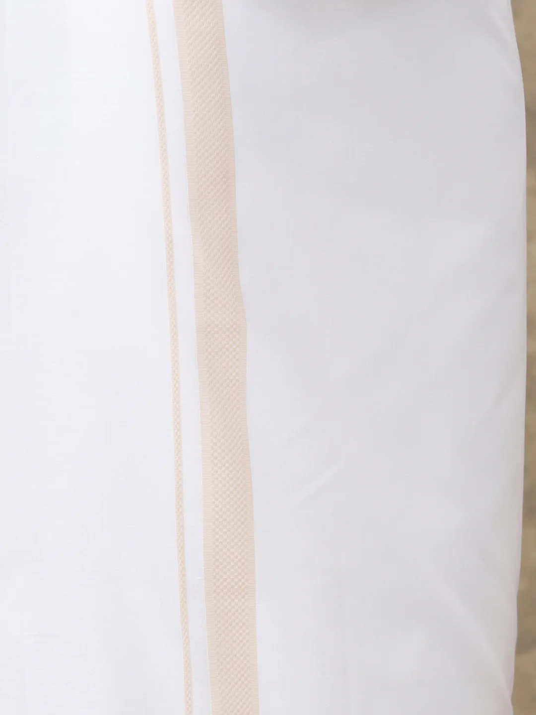 Men Pale Grey Shirt With Matching Border Dhoti Set Evolution - Image 4