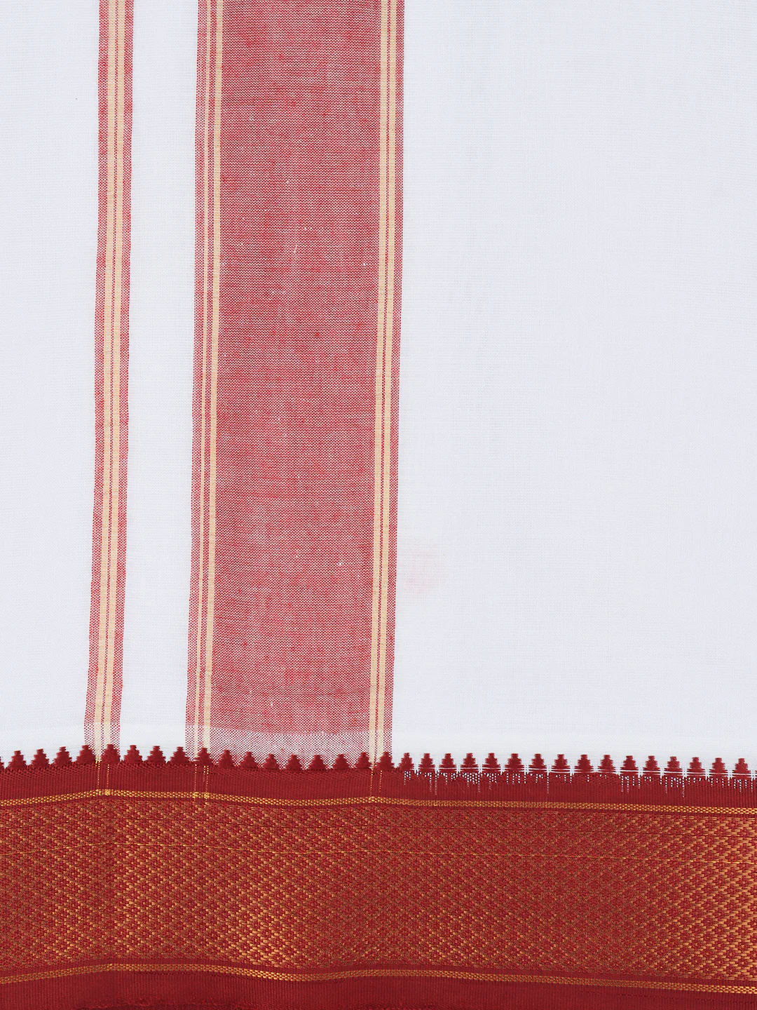 Men Panchakacham Set White 10Khan Jari Pet (9+5) - Image 5