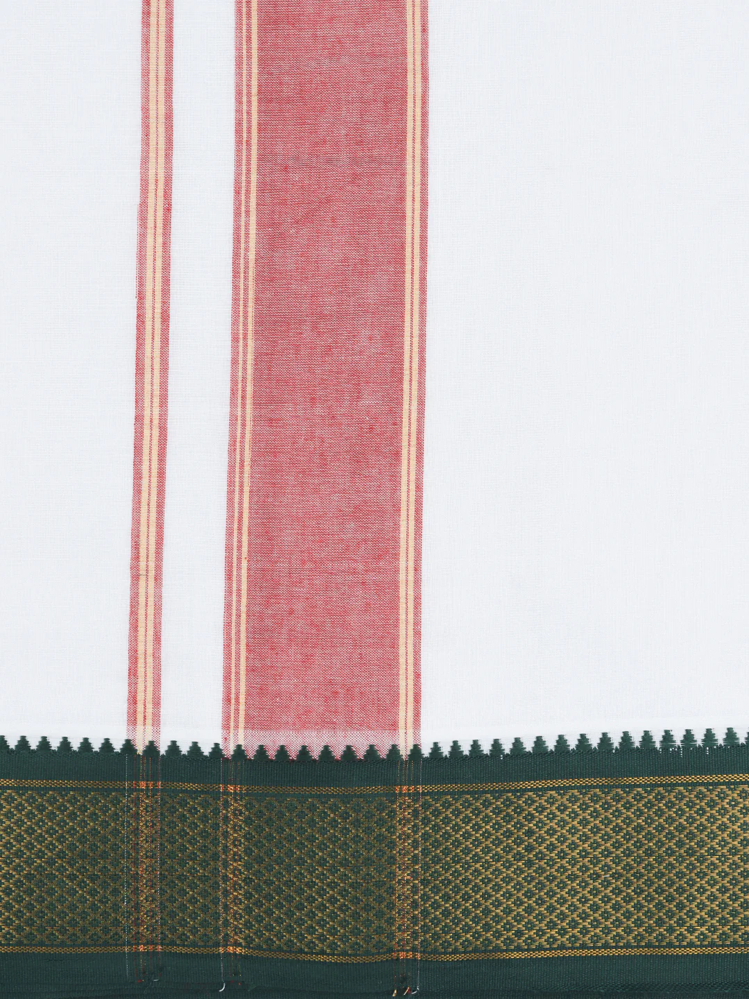 Men Panchakacham Set White 10Khan Jari Pet (9+5) - Image 6